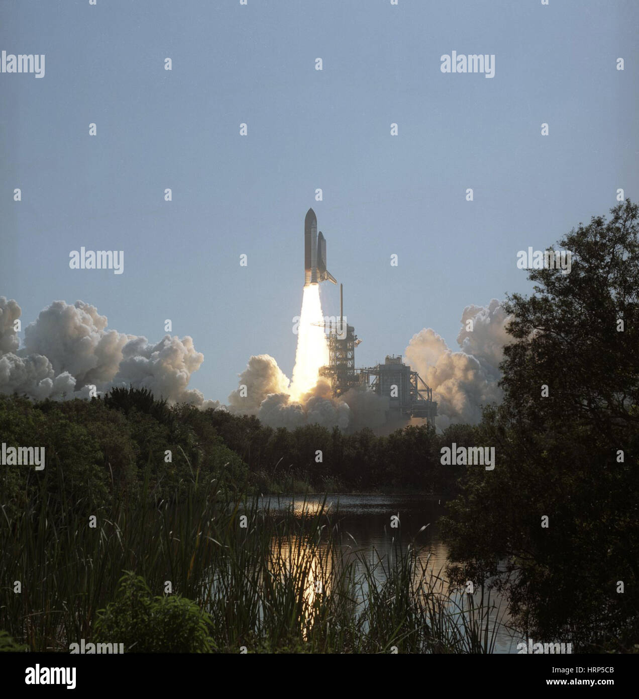 STS-29, Space Shuttle Discovery starten, 1989 Stockfoto