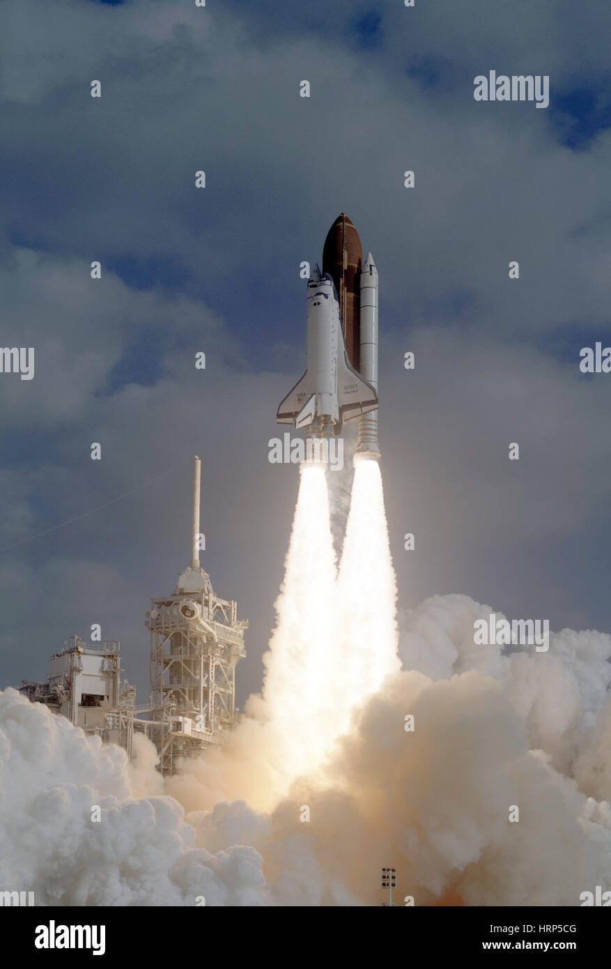 STS-31, Space Shuttle Discovery starten, 1990 Stockfoto