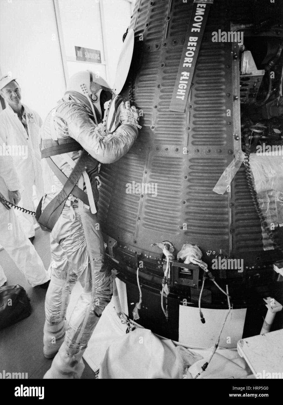 Freiheit 7 Kapsel, Astronaut Alan Shepard, 1961 Stockfoto