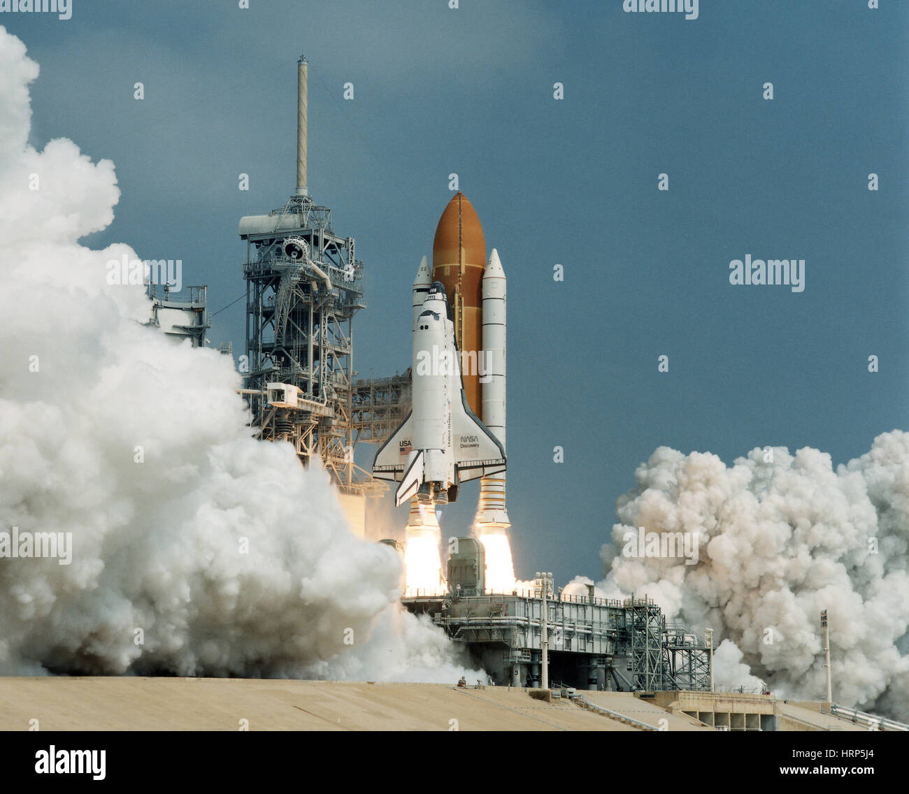 STS-42, Space Shuttle Discovery starten, 1992 Stockfoto