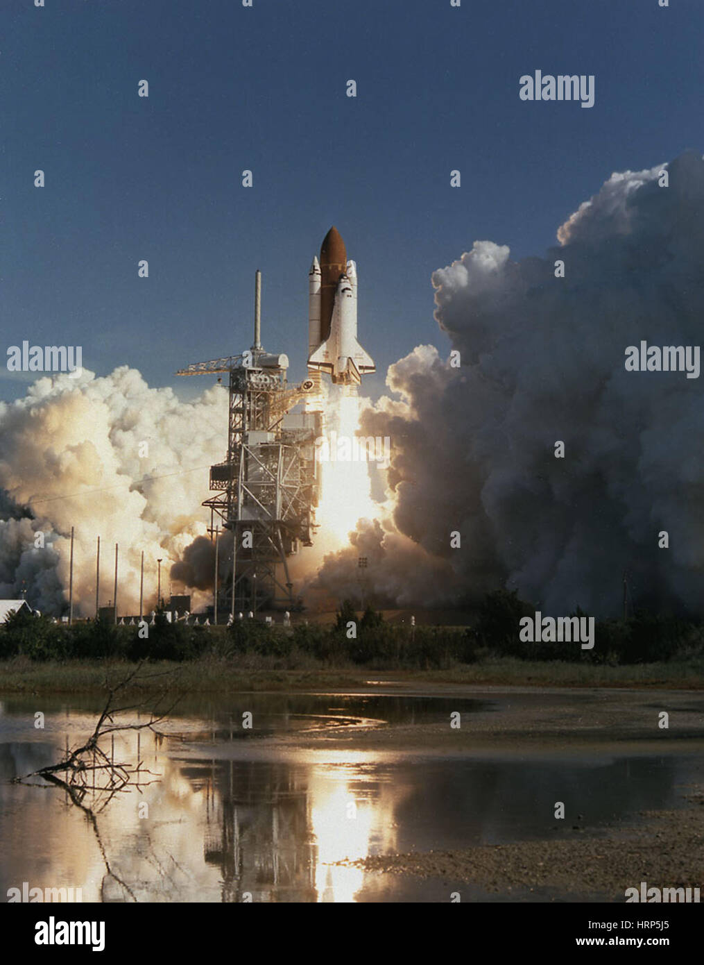 STS-42, Space Shuttle Discovery starten, 1992 Stockfoto