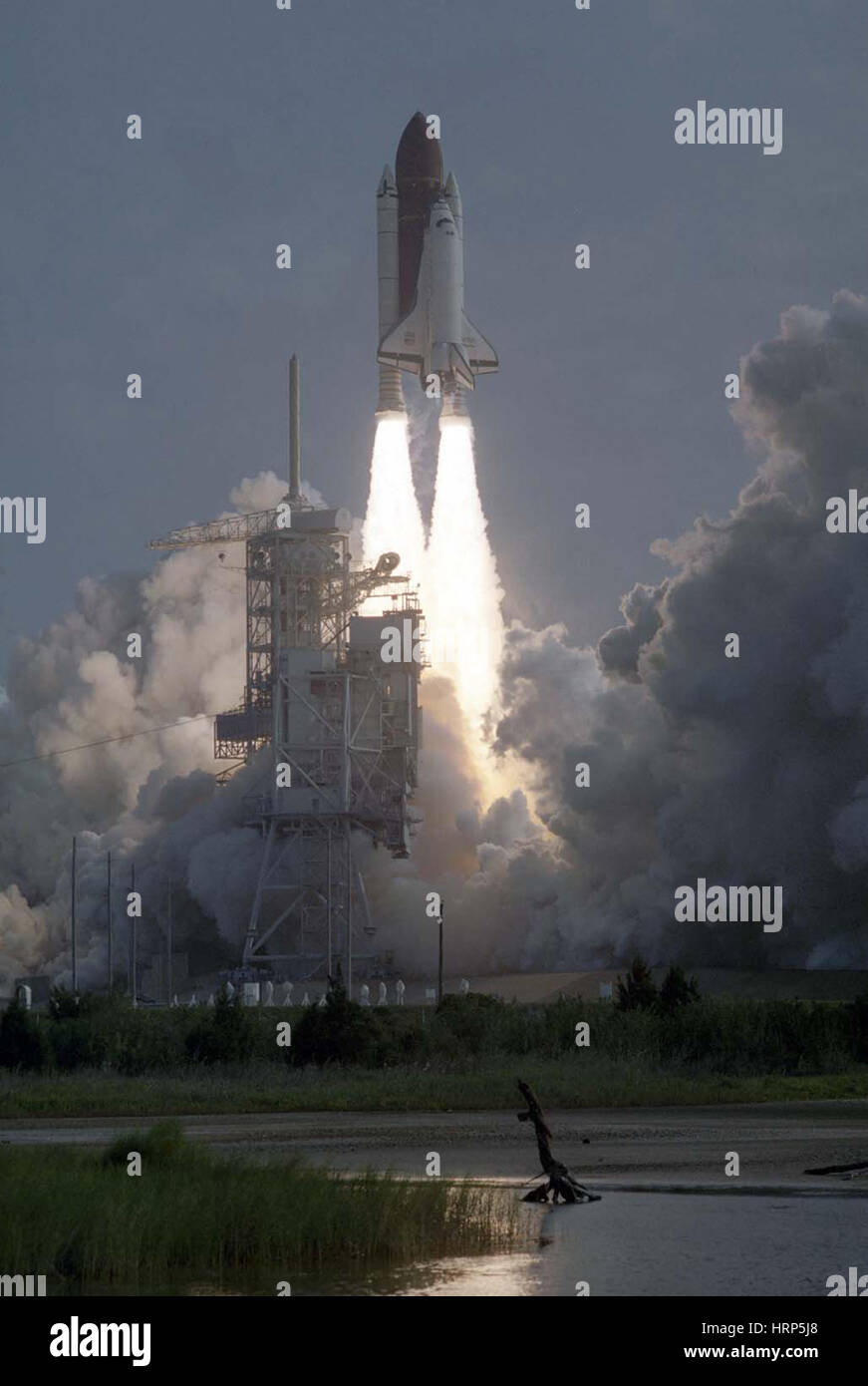 STS-45, Raumfähre Atlantis starten, 1992 Stockfoto