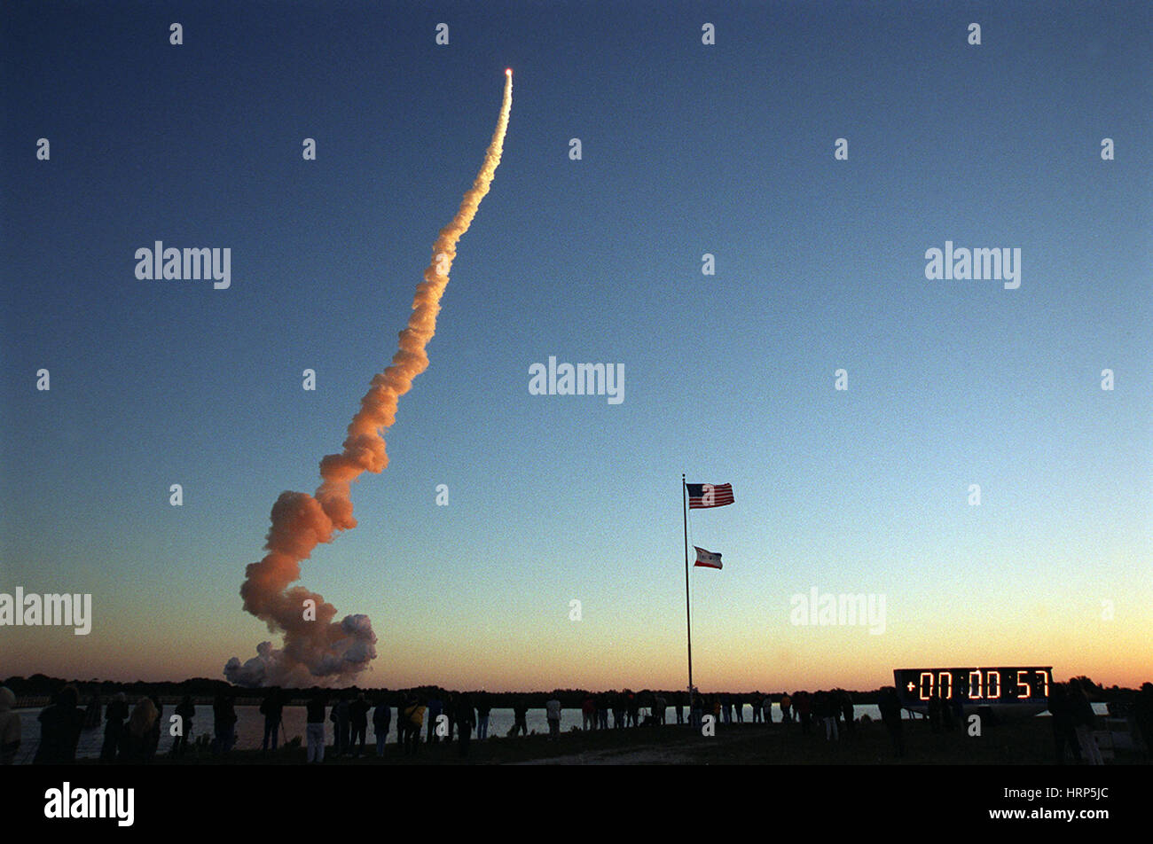 STS-102, Space Shuttle Discovery starten, 2001 Stockfoto