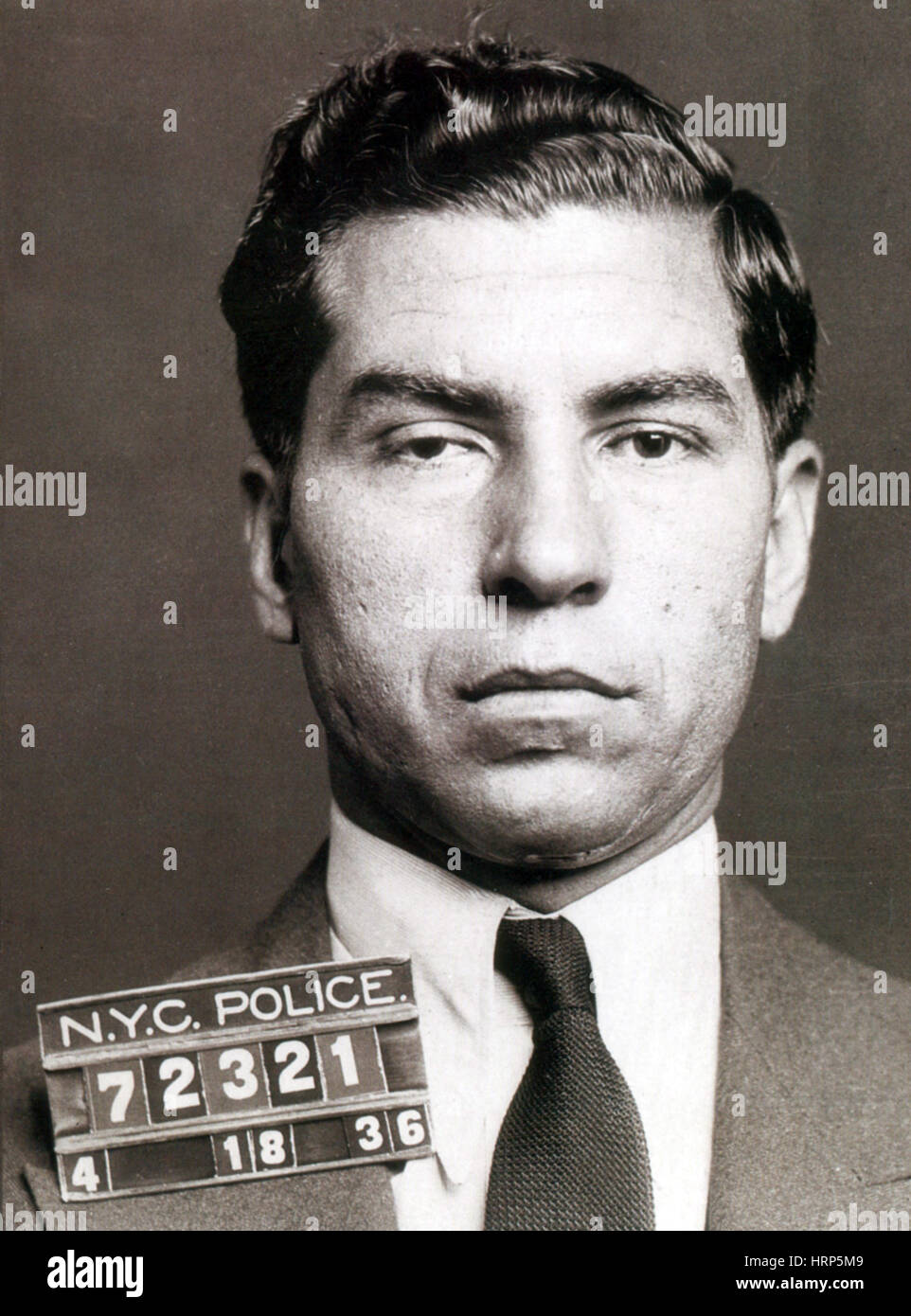 Lucky Luciano, US-amerikanischer Mobster Stockfoto