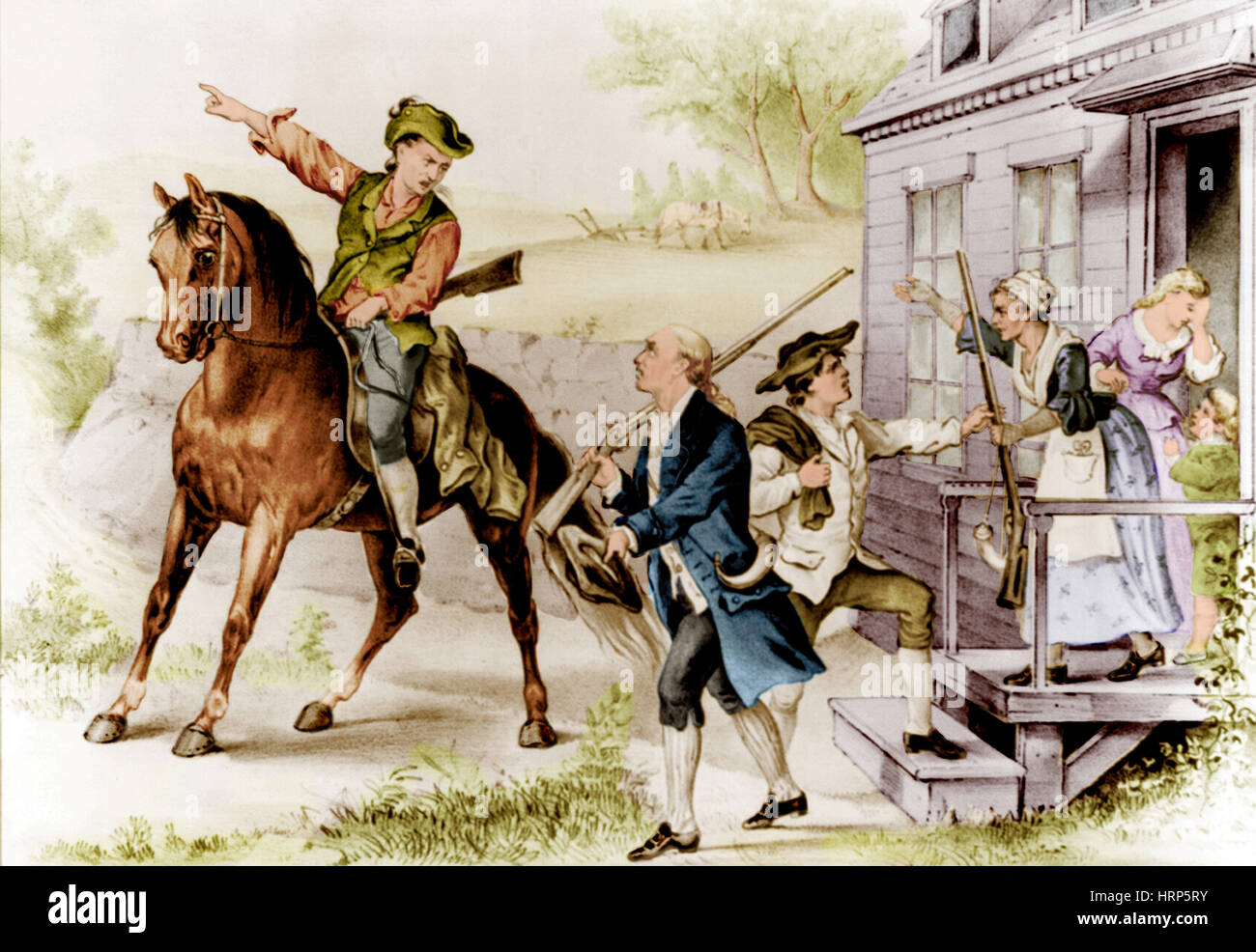 Minutemen der amerikanischen Revolution Stockfoto