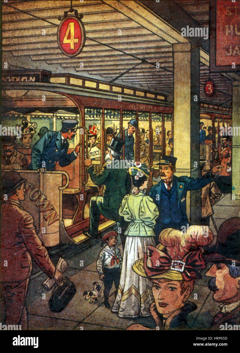 Boston, erste U-Bahn in USA, 1897 Stockfoto