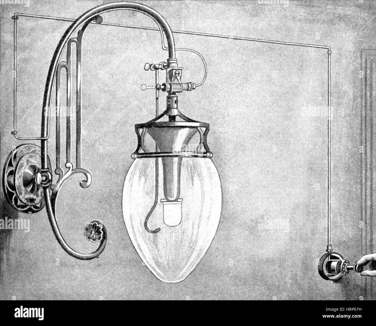 Pneumatische Gaswechsel, 19. Jahrhundert Stockfoto