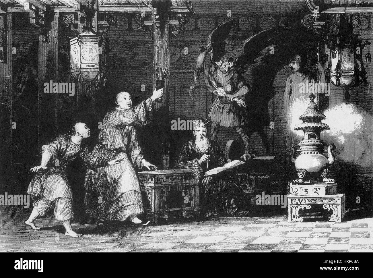 Kau Cim, chinesische Vermögen haftet, 1845 Stockfoto
