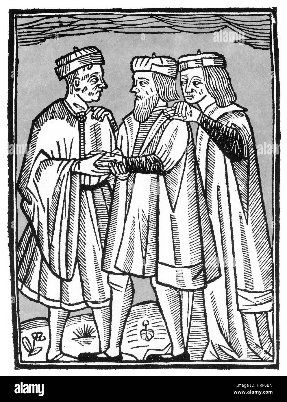 Handlesen, 16. Jahrhundert Stockfoto
