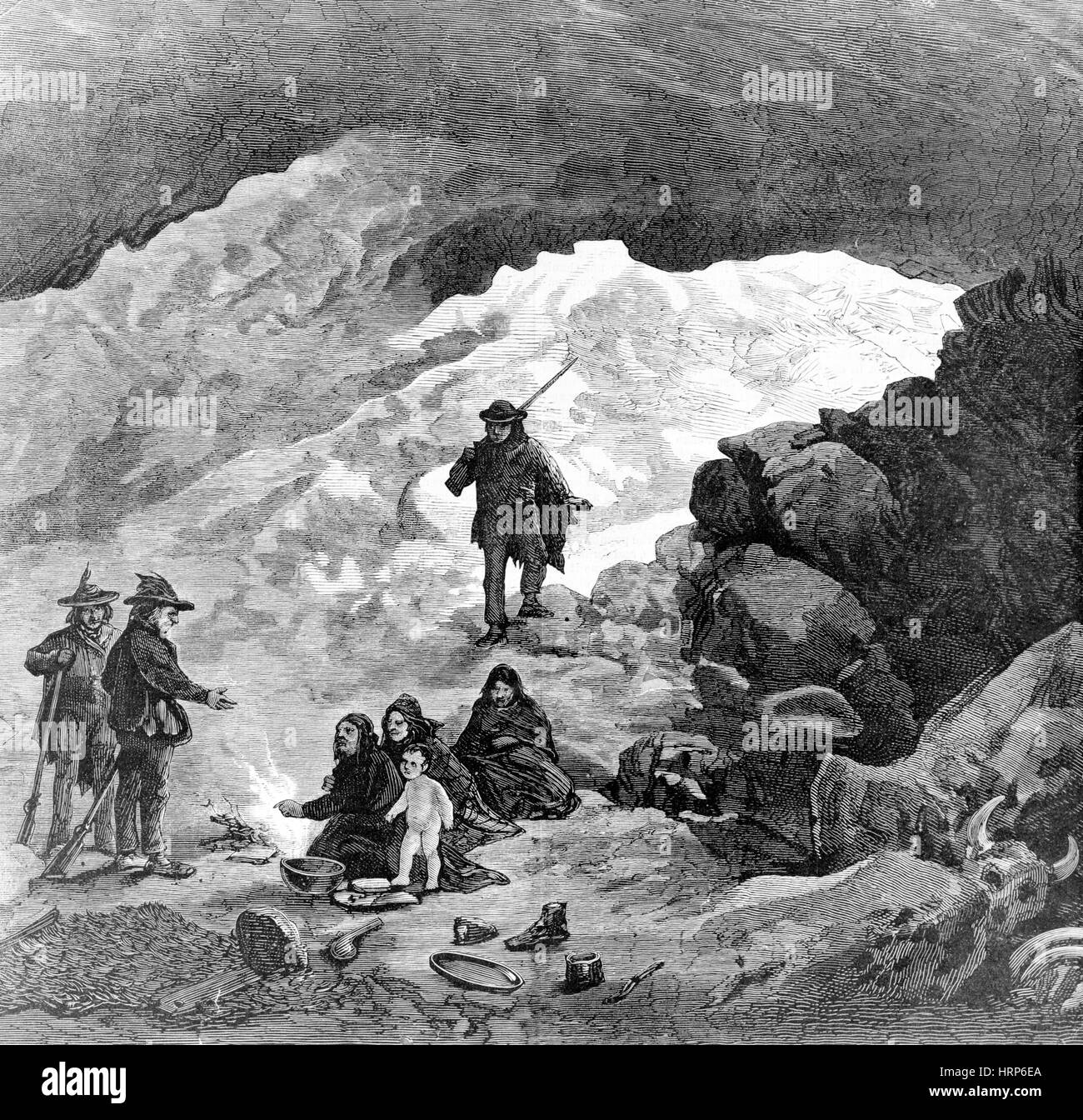 Modoc Krieg, Versteck von Captain Jack, 1872 Stockfoto