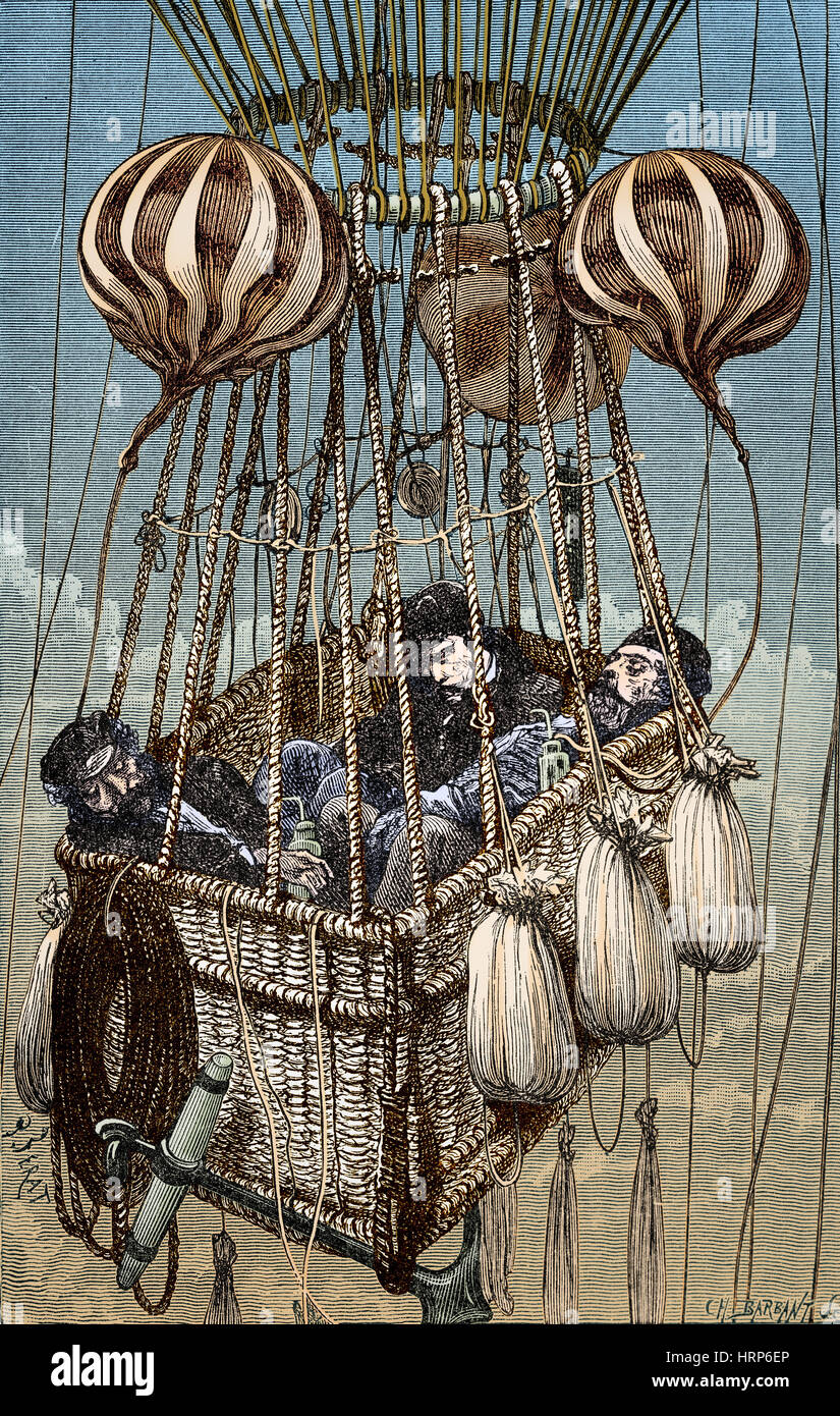 Zenith Ballon Tragödie, 1875 Stockfoto