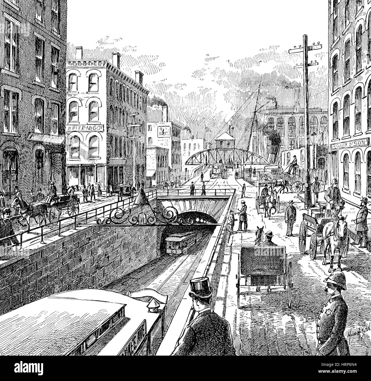 Chicago, Washington Street Tunnel, 1911 Stockfoto