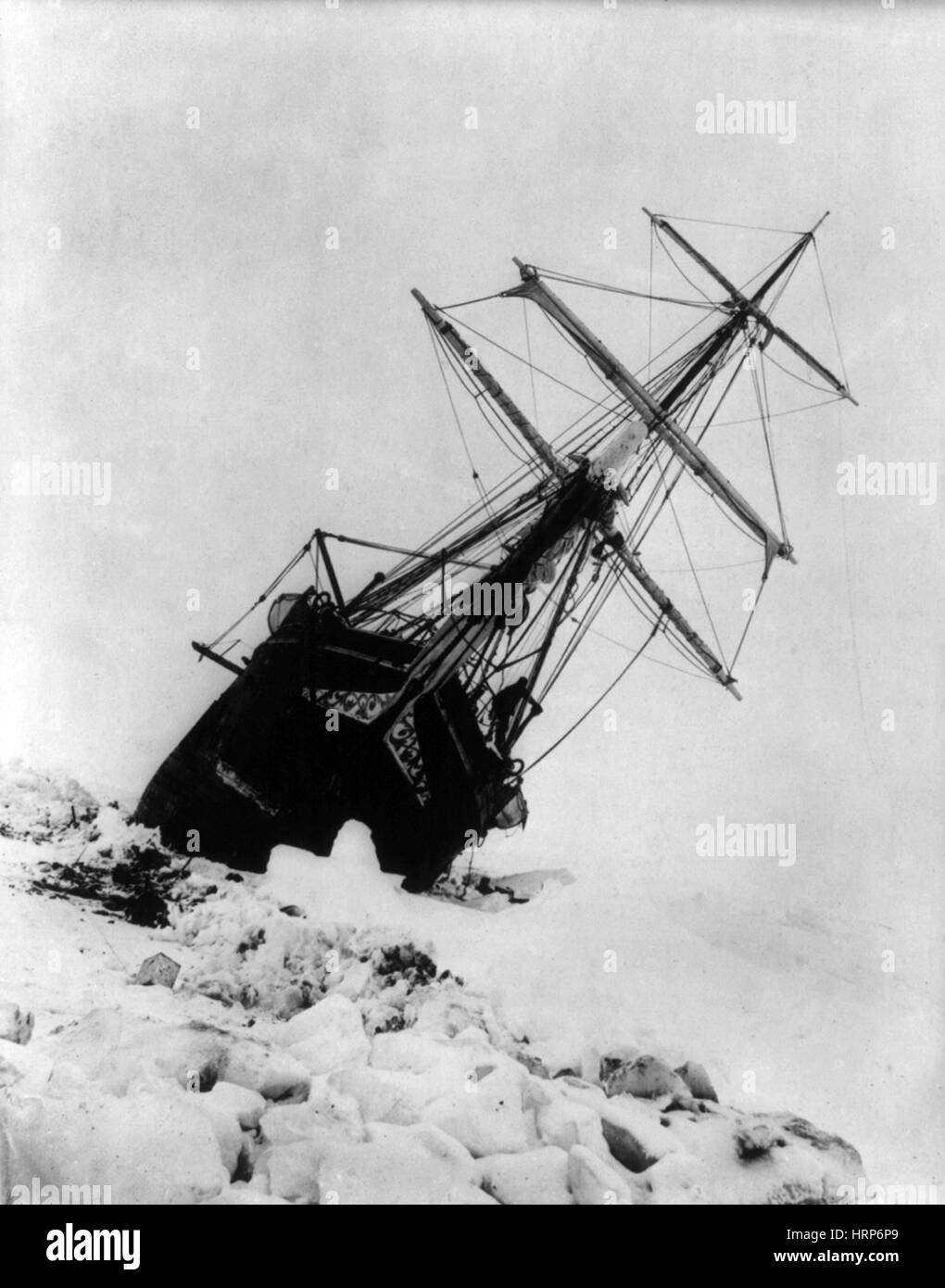 Shackletons Endurance gefangen im Packeis, 1915 Stockfoto