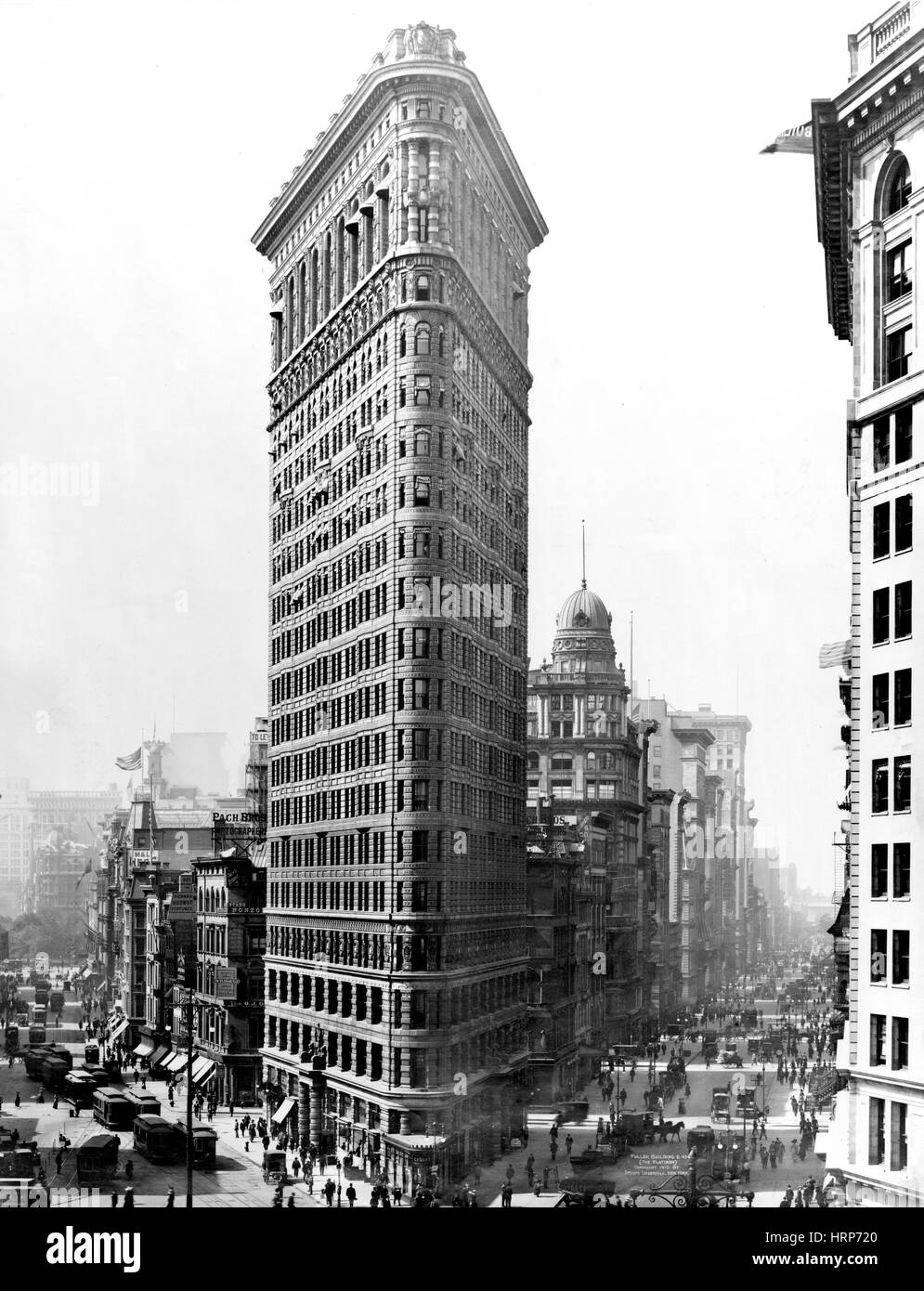 NYC, Flatiron Building, 1910 Stockfoto
