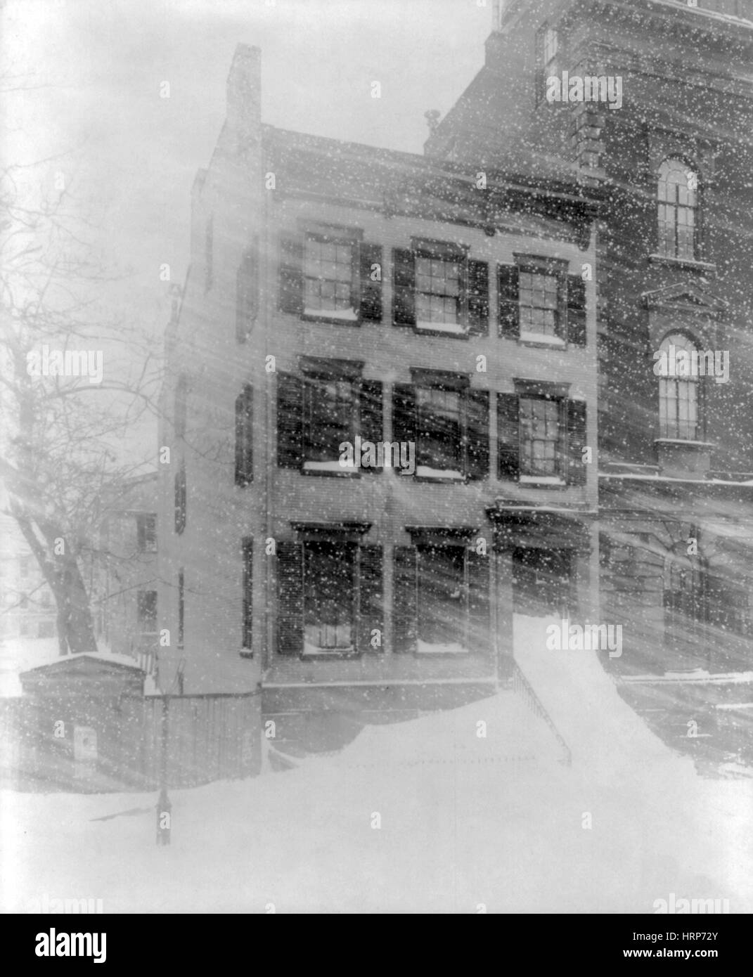 New York City, das große Blizzard, 1888 Stockfoto