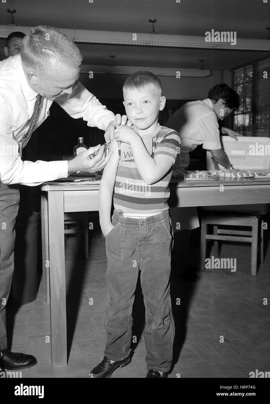 Masern-Impfung, 1962 Stockfoto