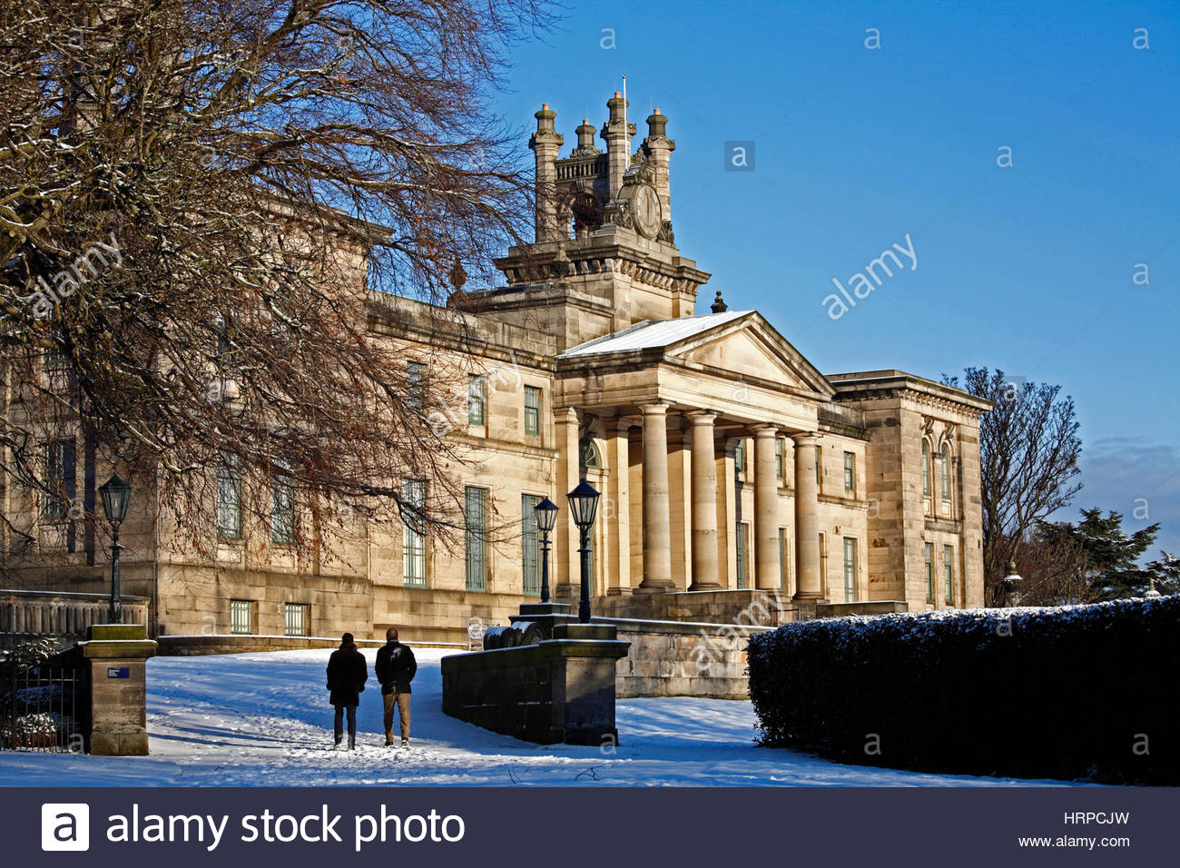 Galerie der Modernen Kunst Zwei mit Schnee im Winter, Edinburgh Schottland Stockfoto