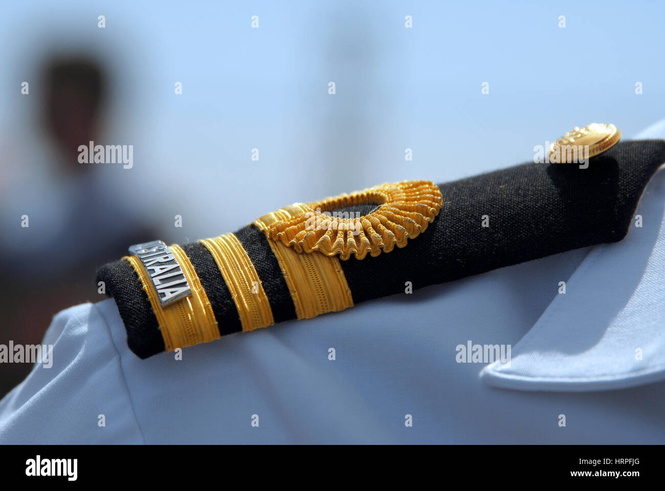 Rückansicht des australischen Marine Schulter Epaulet auf Offizier Stockfoto