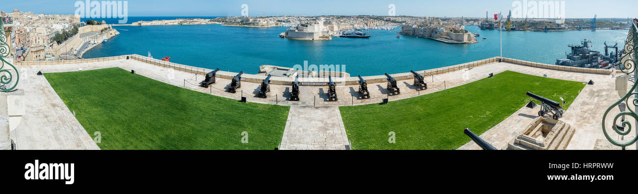 Grand Harbour auf Malta Stockfoto