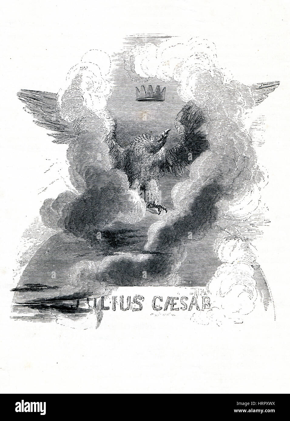 Julius Caesar, viktorianischen Buch Frontispiz für das Theaterstück von William Shakespeare aus dem 1849 illustrierte Buch Heldinnen von Shakespeare Stockfoto