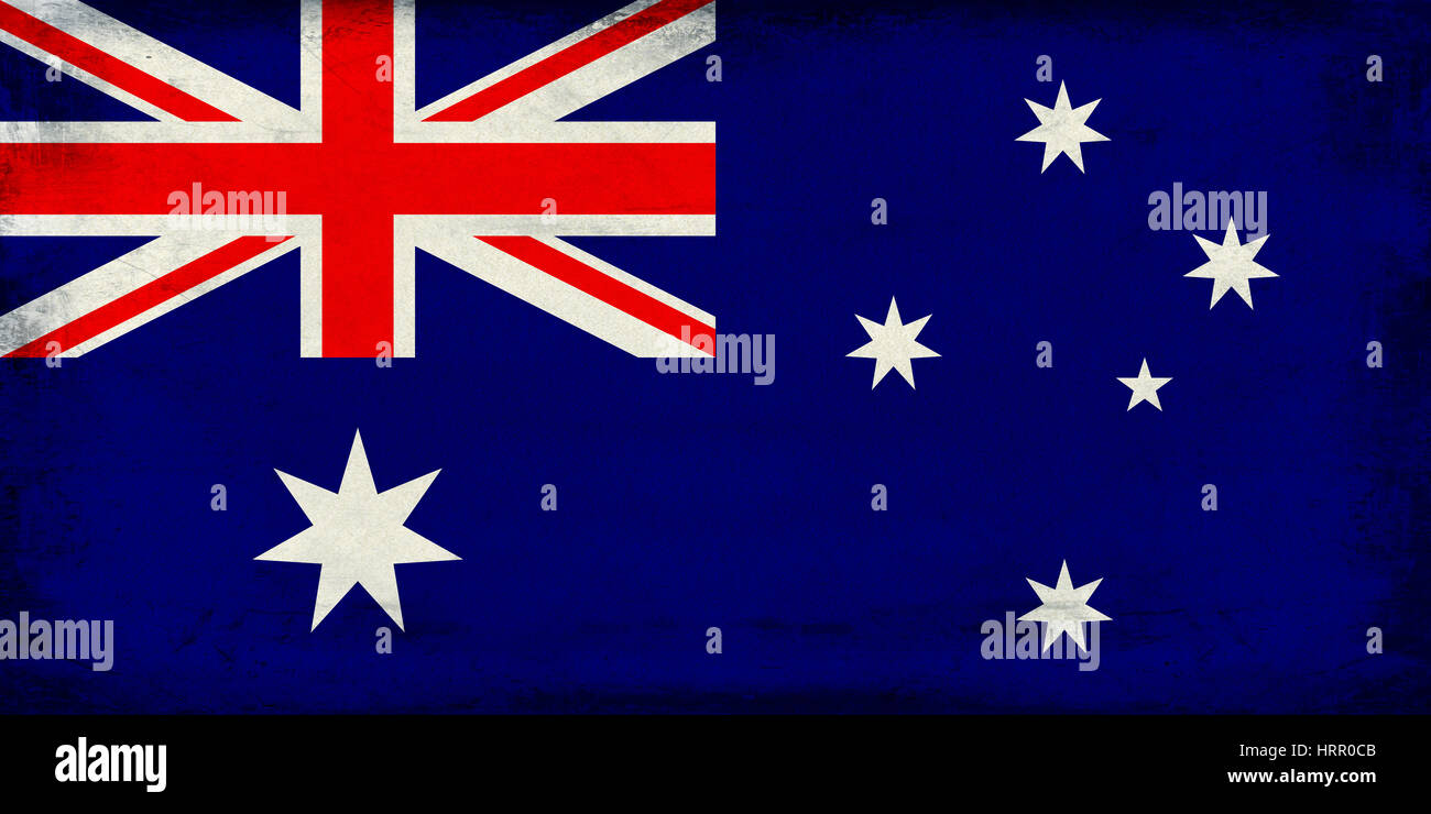 Vintage Nationalflagge Australien Hintergrund Stockfoto