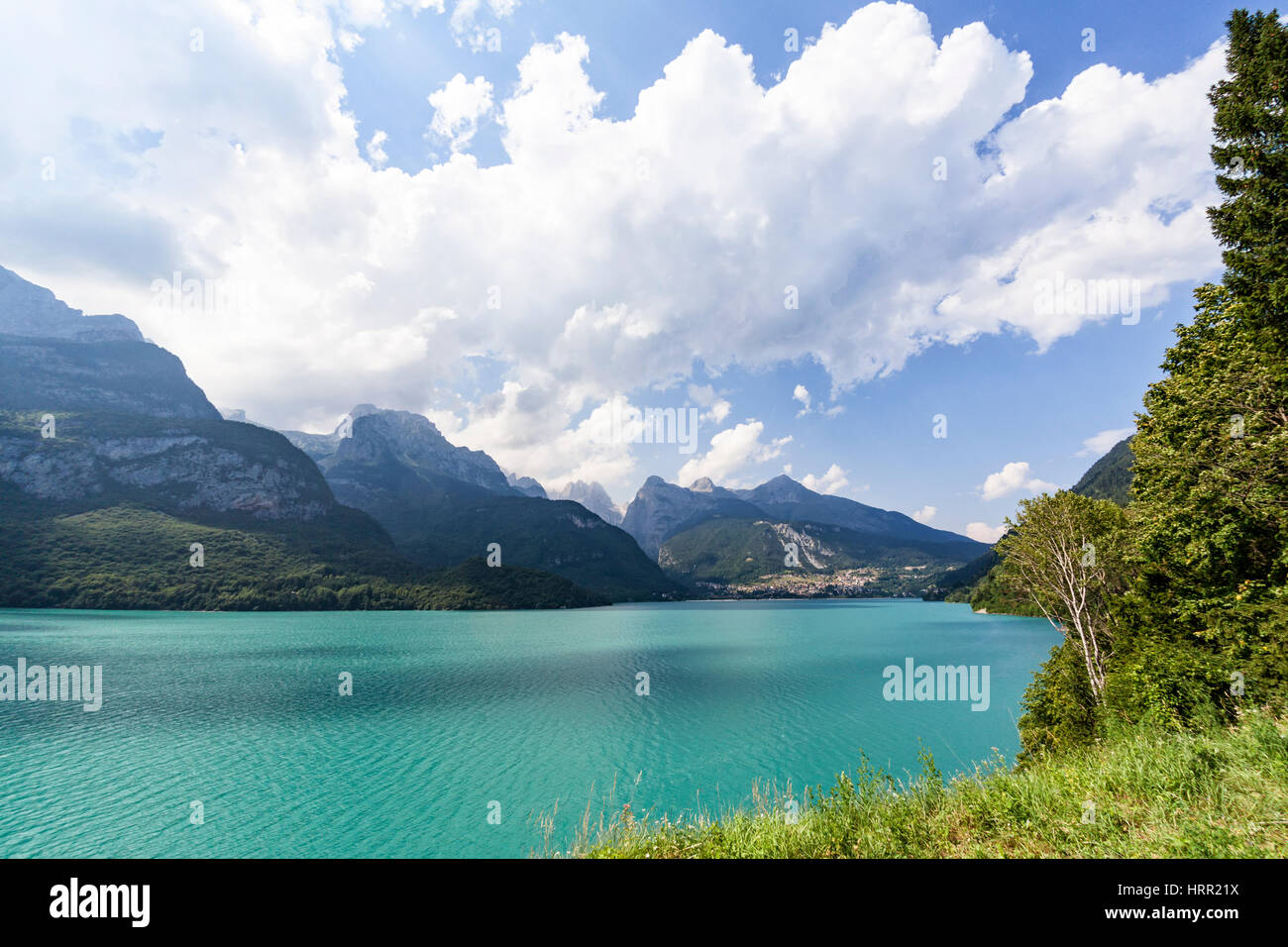 Molveno See im Trentino in Italien, Europa Stockfoto