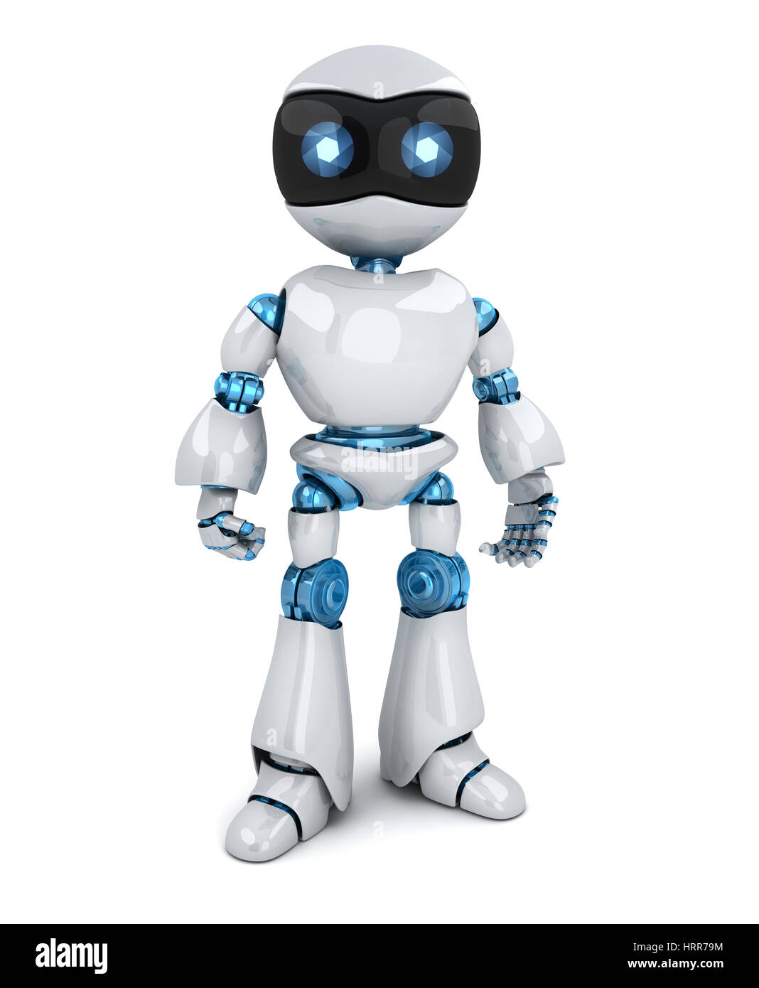 Moderne weiße Roboter nur. 3D illustration Stockfoto