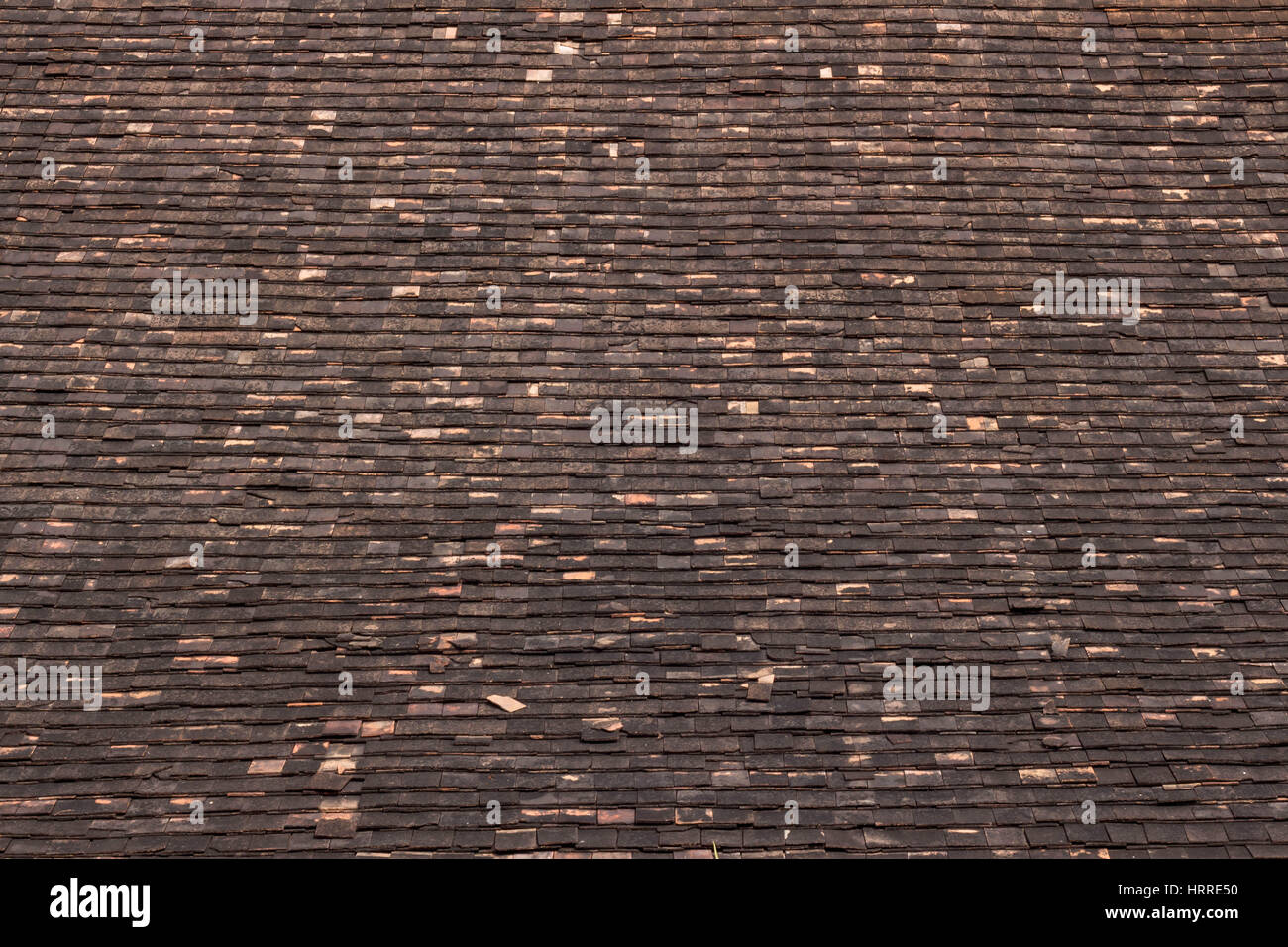 Altes Dach Fliese Textur, Vintage Farbe Stockfoto