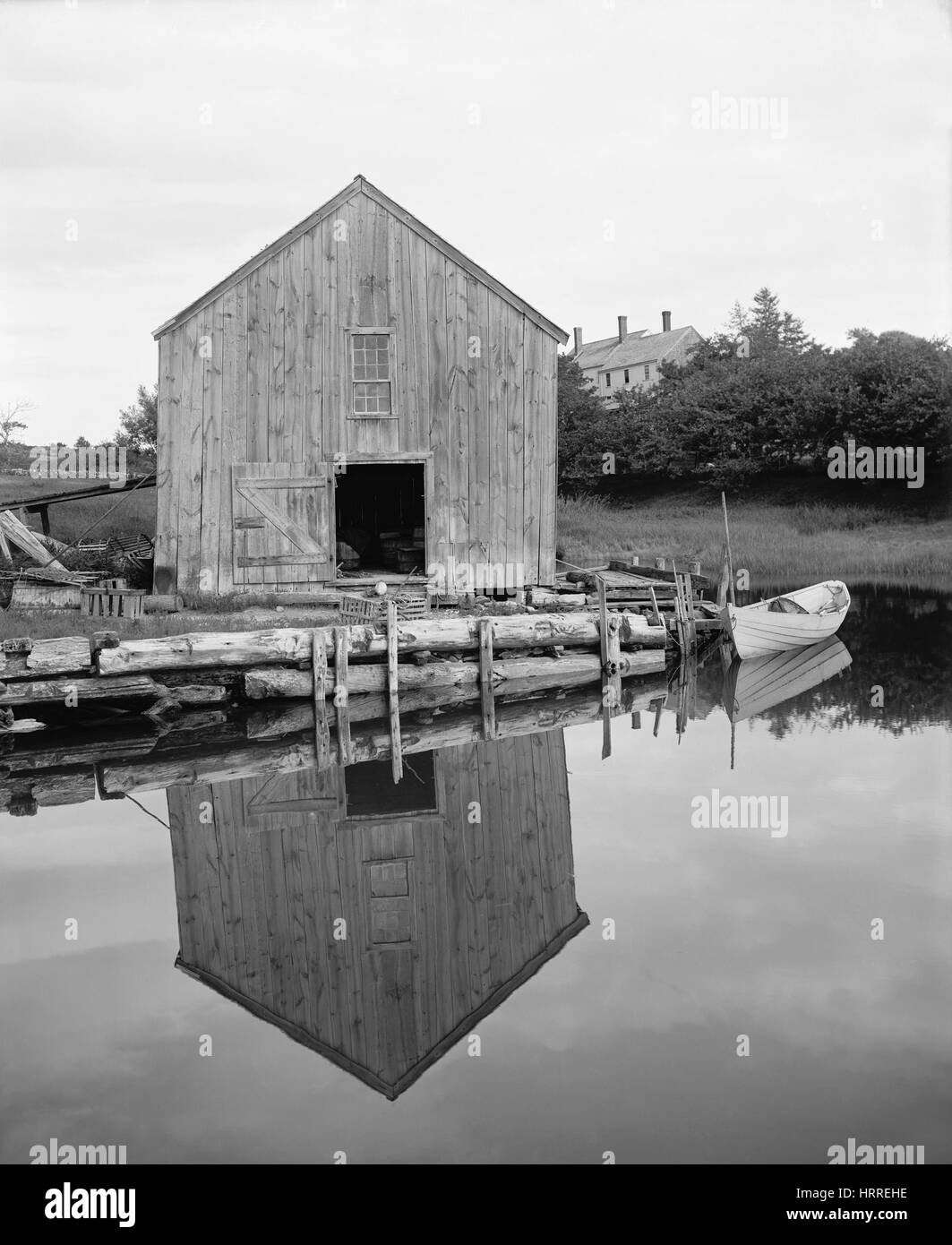 Old Fish House, Kennebunkport, Maine, USA, Detroit Verlag, 1905 Stockfoto