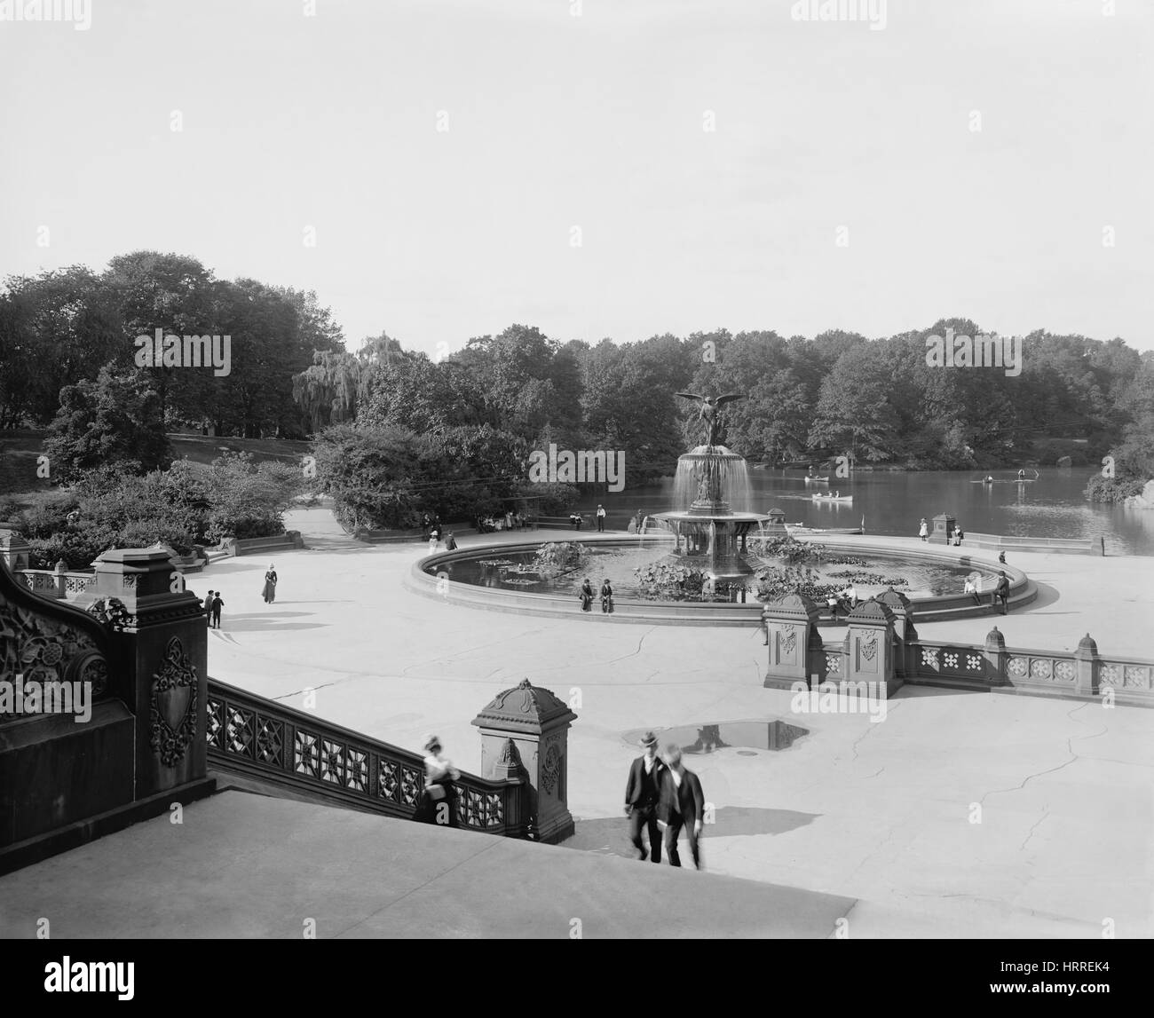 Bethesda Fountain, Central Park, New York City, New York, USA, Detroit Publishing Company, 1901 Stockfoto