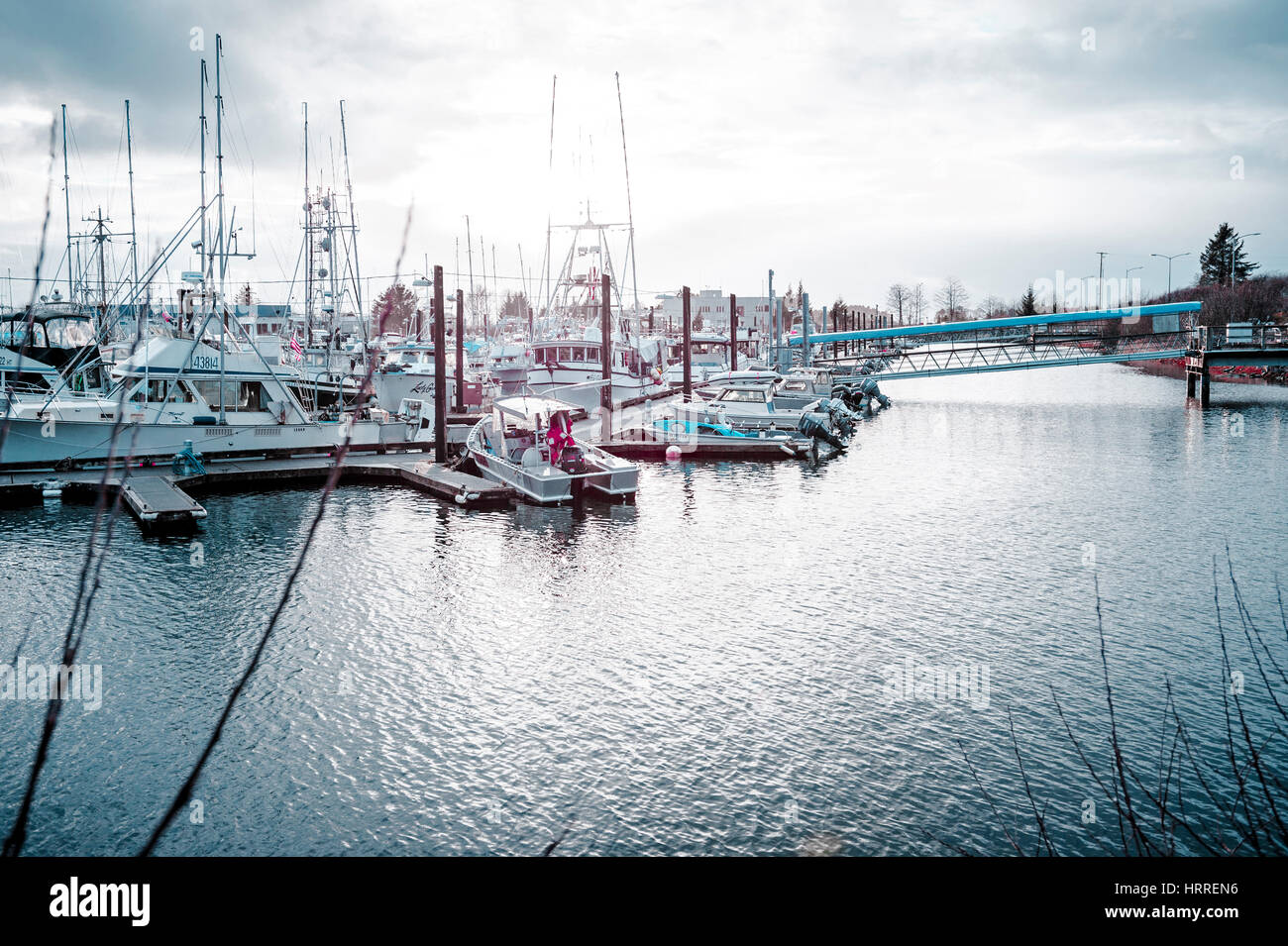 Am späten Nachmittag, mit Blick auf Abdichtung Bucht-Hafen in Sitka, Alaska, USA. Fotografie von Jeffrey Wickett, NorthLight Fotografie.  https://Northlight.blo Stockfoto