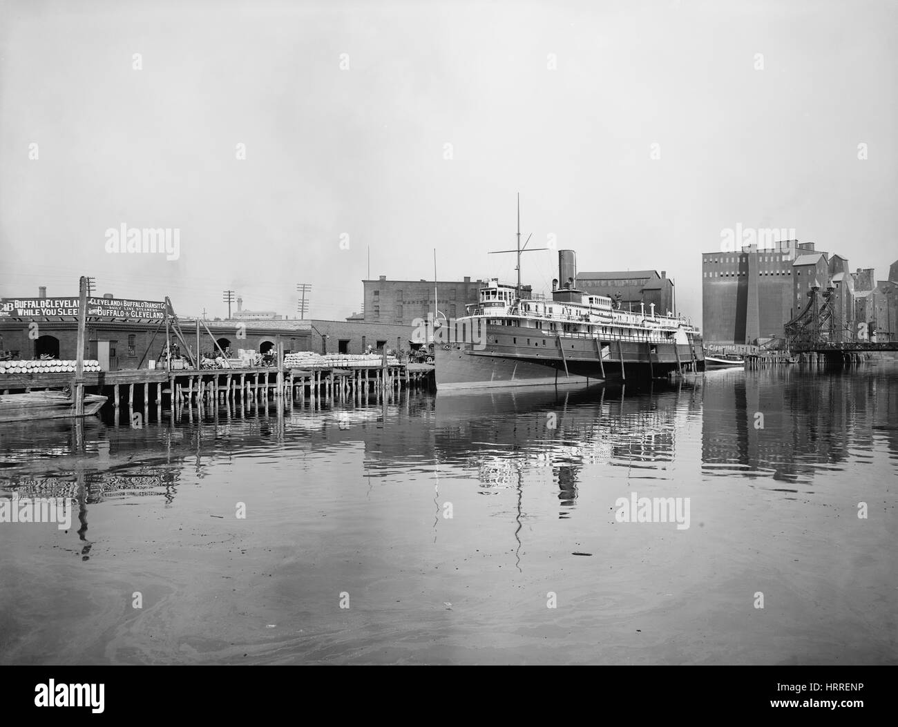 C & B Line Fracht Docks, Buffalo, New York, USA, Detroit Publishing Company, 1905 Stockfoto