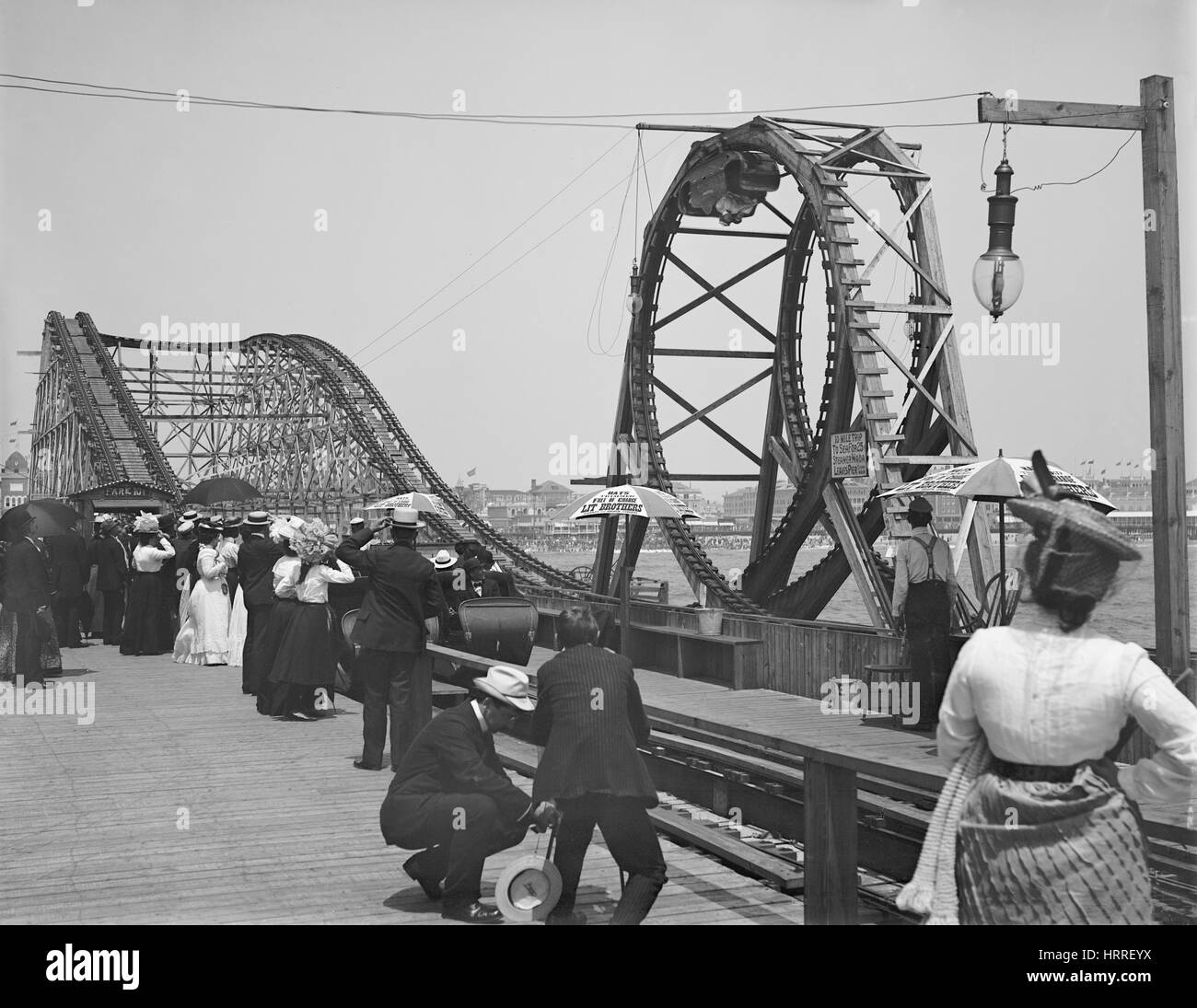 Schleifen der Loop, Atlantic City, New Jersey, USA, 1900 Stockfoto