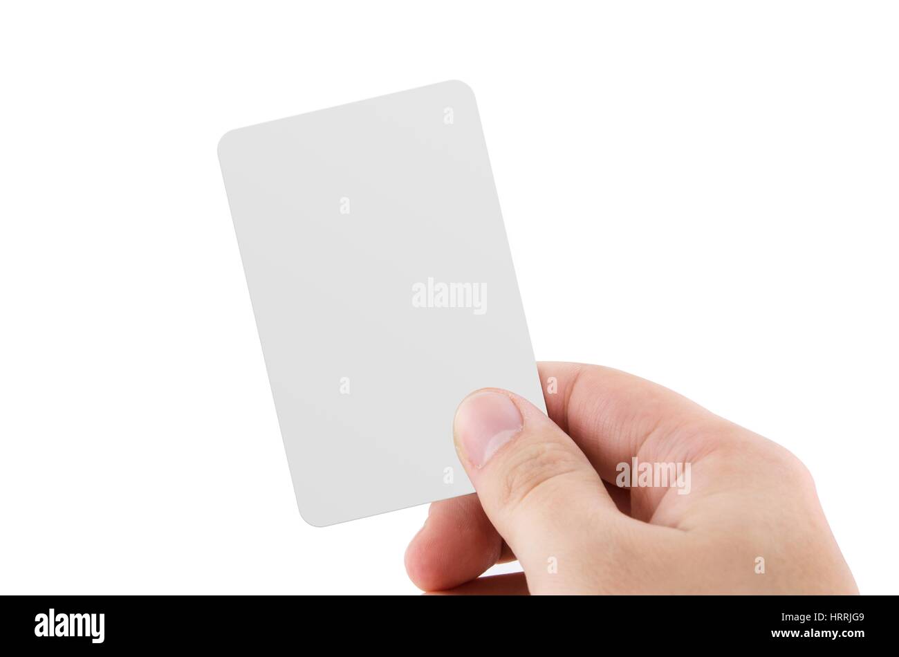 Leere Kreditkarte oder Visitenkarte isoliert auf weißem Hintergrund Stockfoto