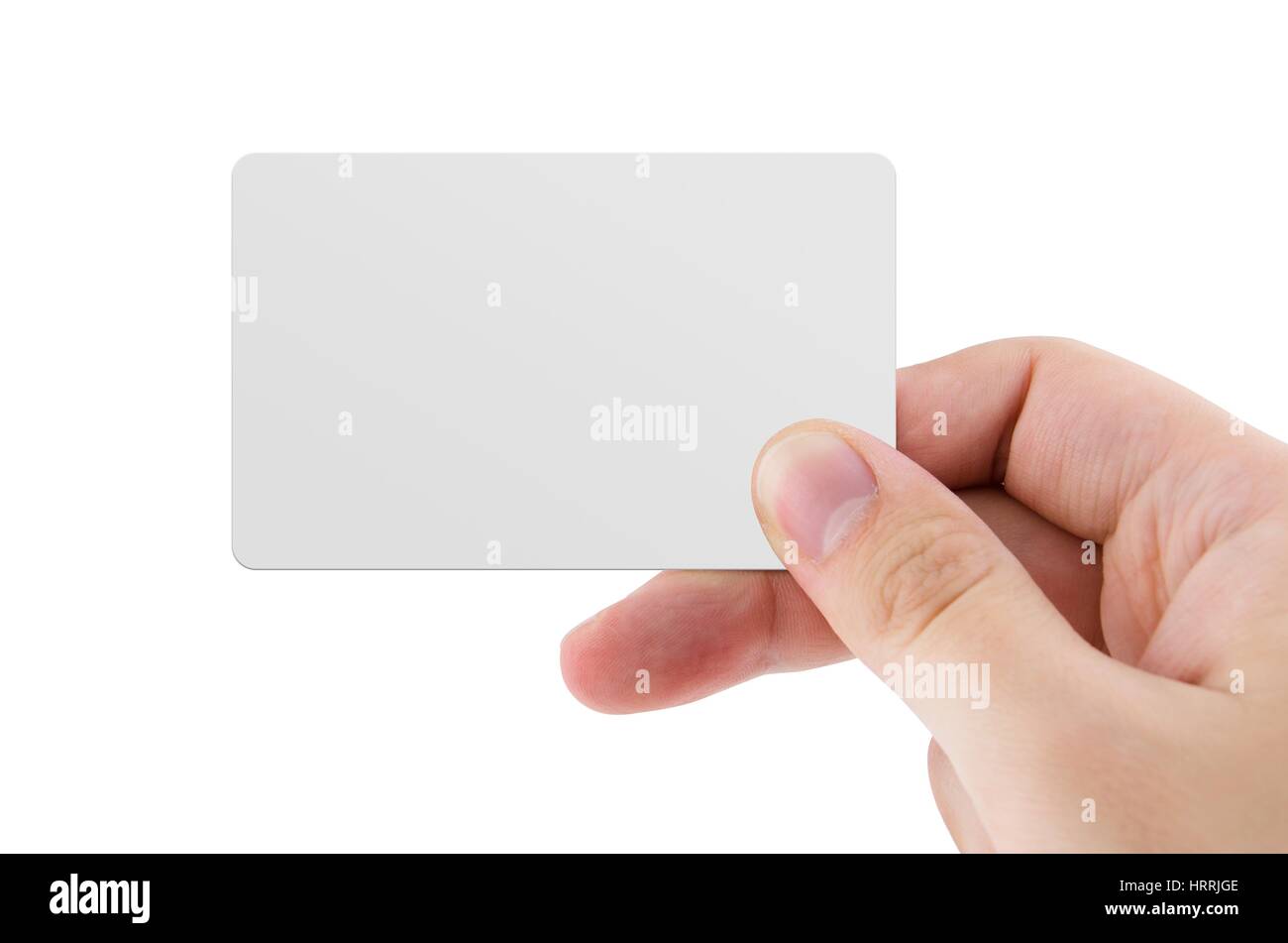Leere Kreditkarte oder Visitenkarte isoliert auf weißem Hintergrund Stockfoto