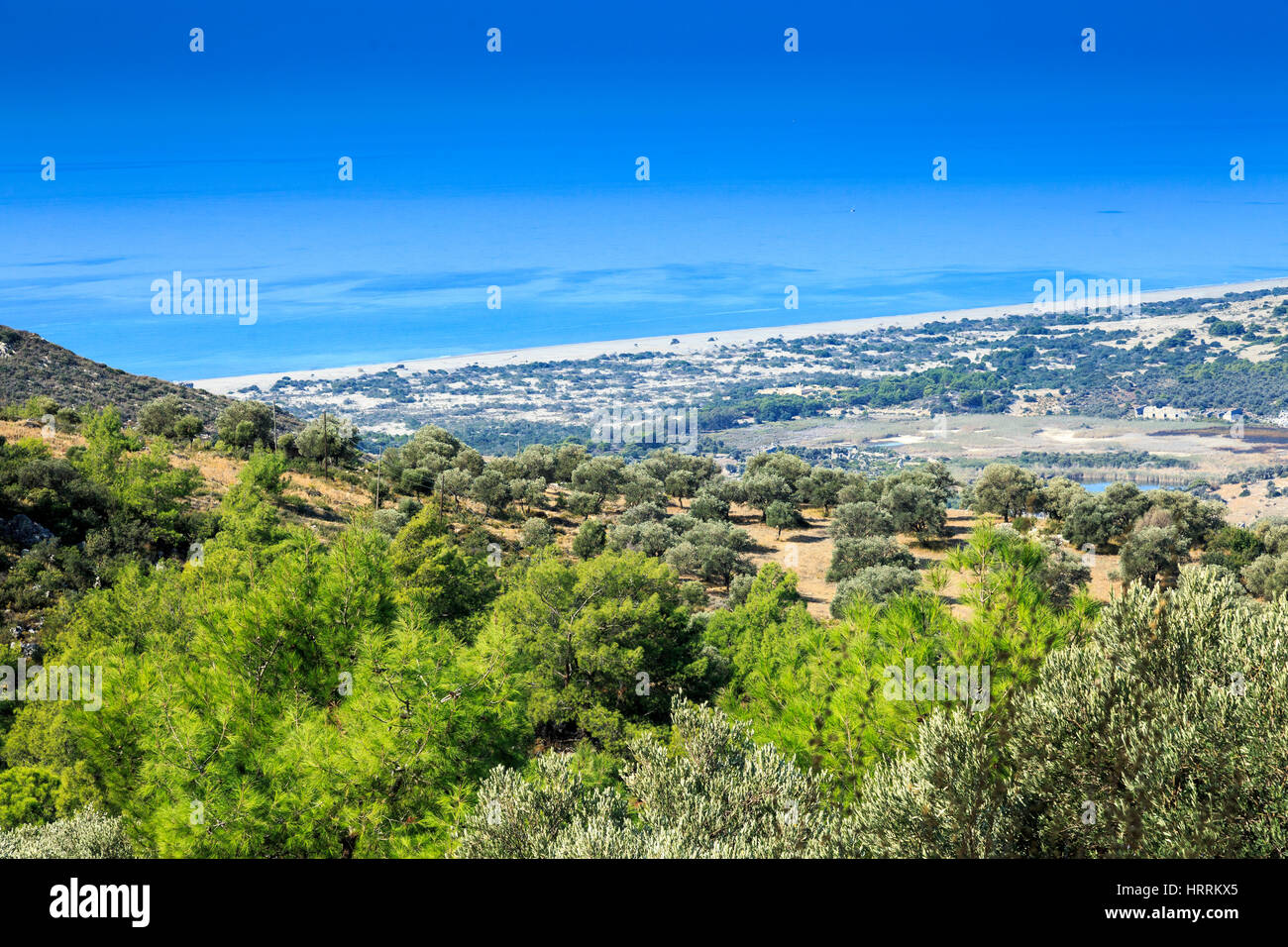 die römischen Ruinen und der Strand von Patara, Türkei Stockfoto