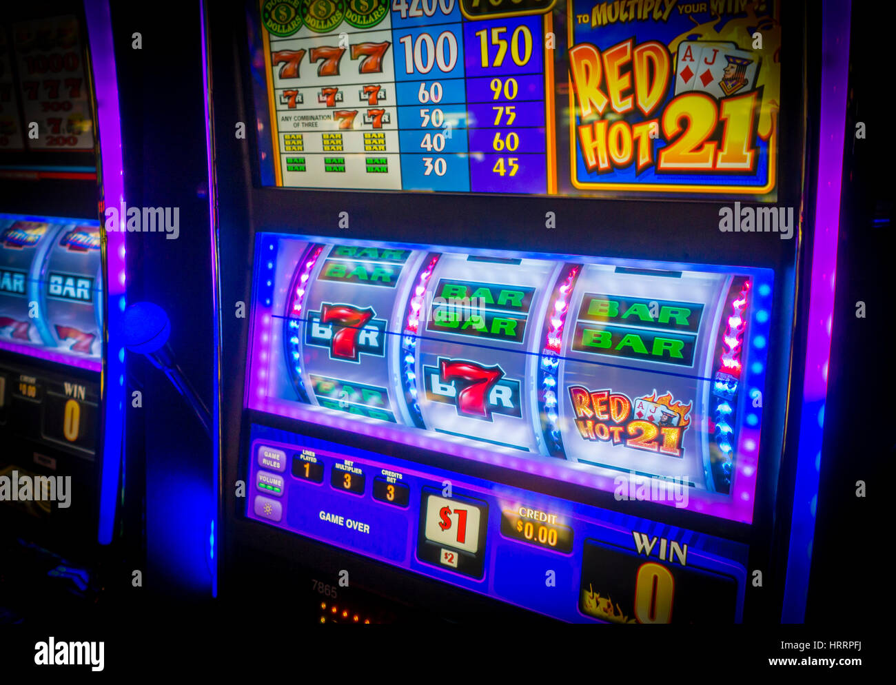 Las Vegas, NV - 28. Juli 2016: in einem Las Vegas Casino-Slot-Maschine Stockfoto