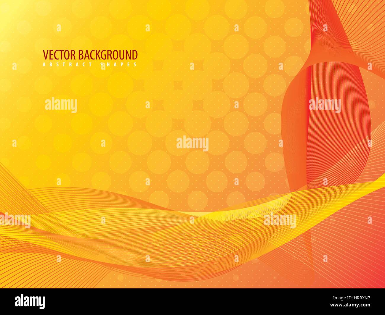 orangefarbenen Hintergrund mit Wellenlinien Vektor Stock Vektor