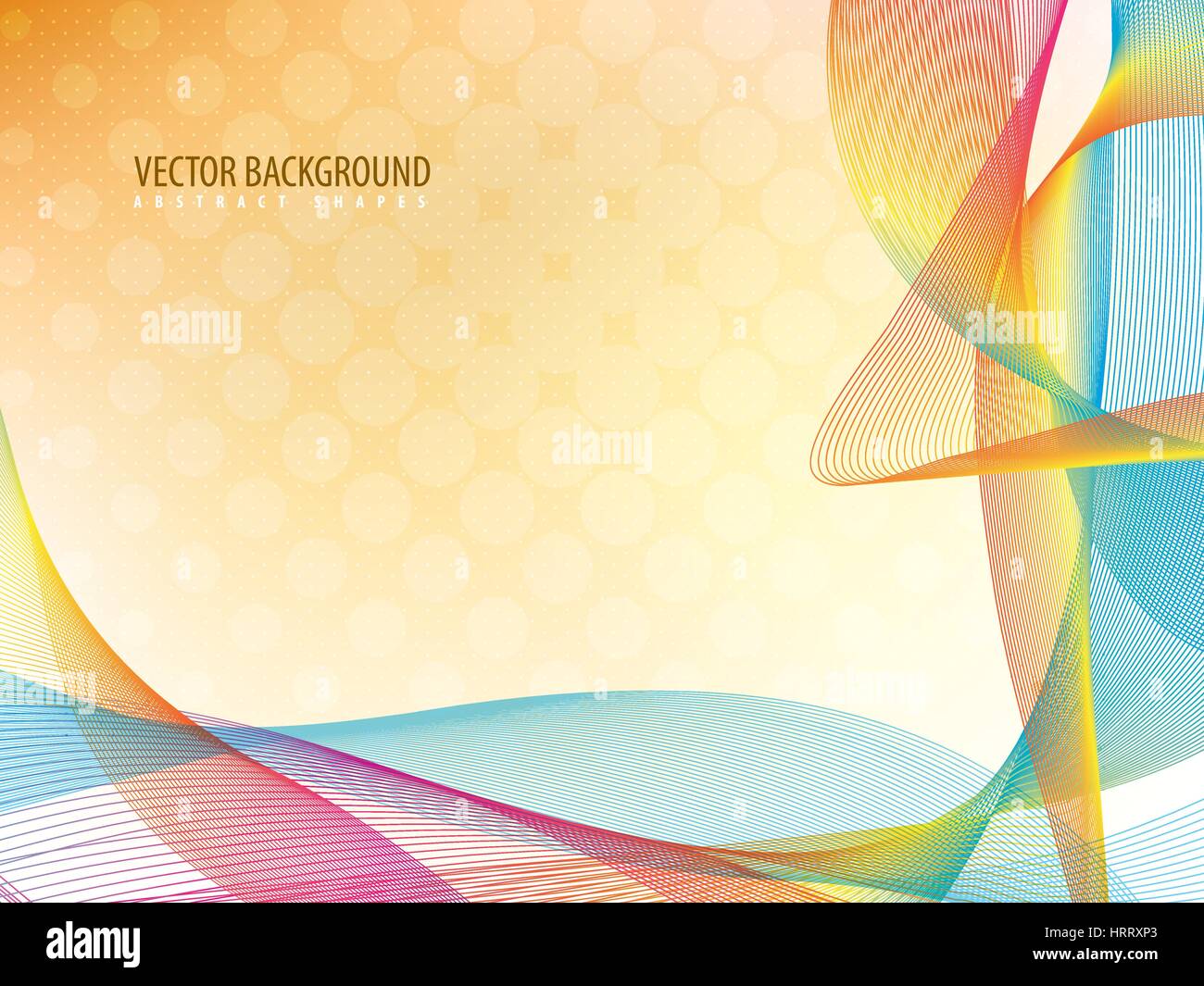 farbigen Hintergrund mit Wellenlinien Vektor Stock Vektor