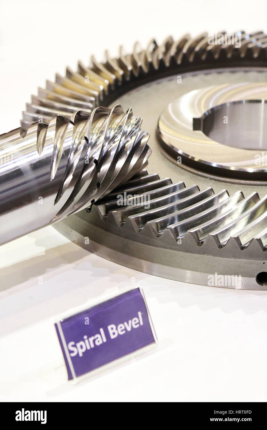 Spiral Bevel Gear Welle für den industriellen Betrieb Stockfoto