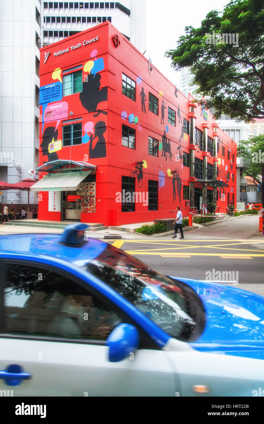 Nationalen Jugendrat, rotes Feld, New York, Singapur, Asien, Singapur Stockfoto