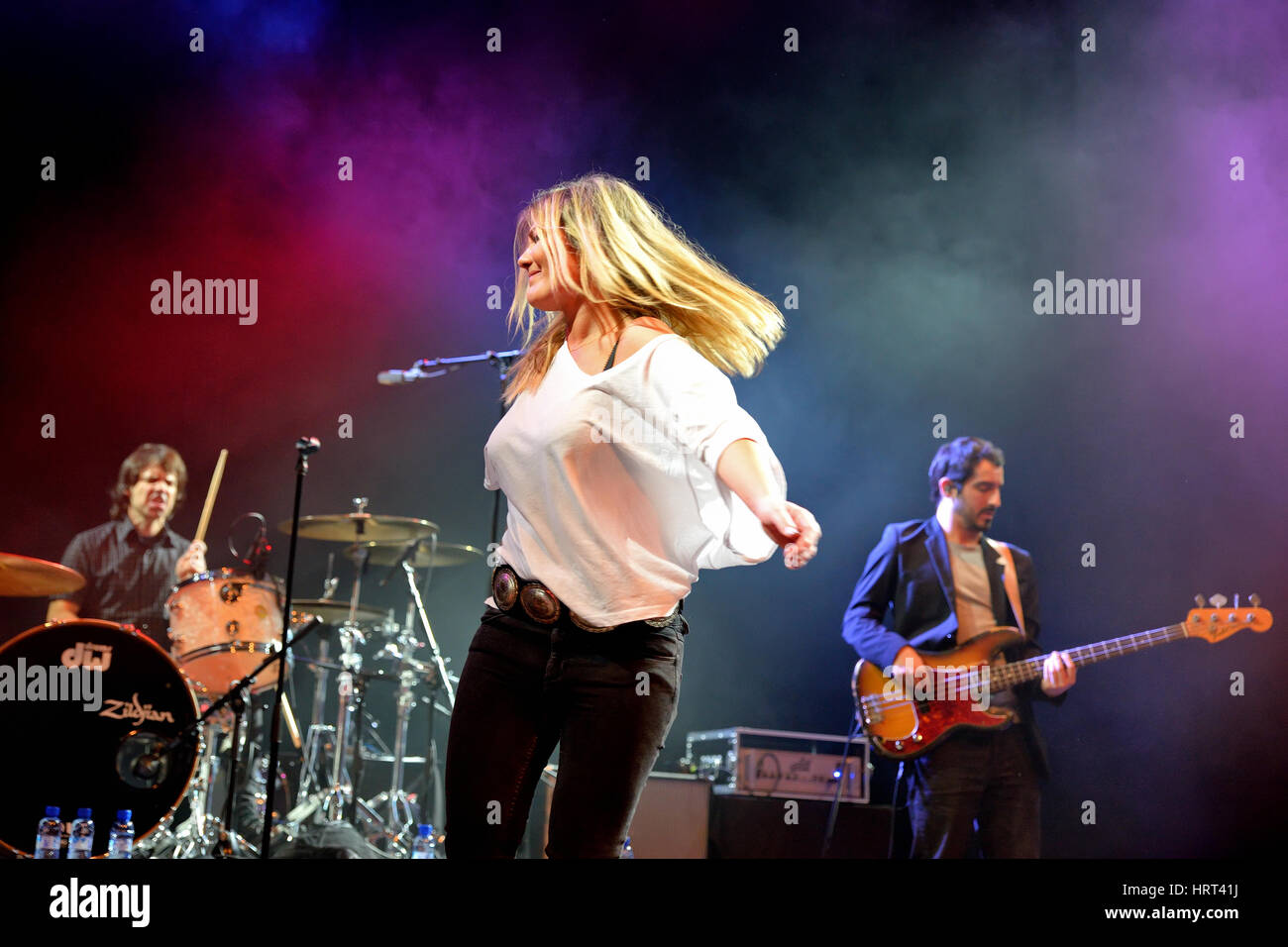 BARCELONA - 28 FEB: Amaia Montero (Künstler) Konzert in Barts Stadium am 28. Februar 2015 in Barcelona, Spanien. Stockfoto