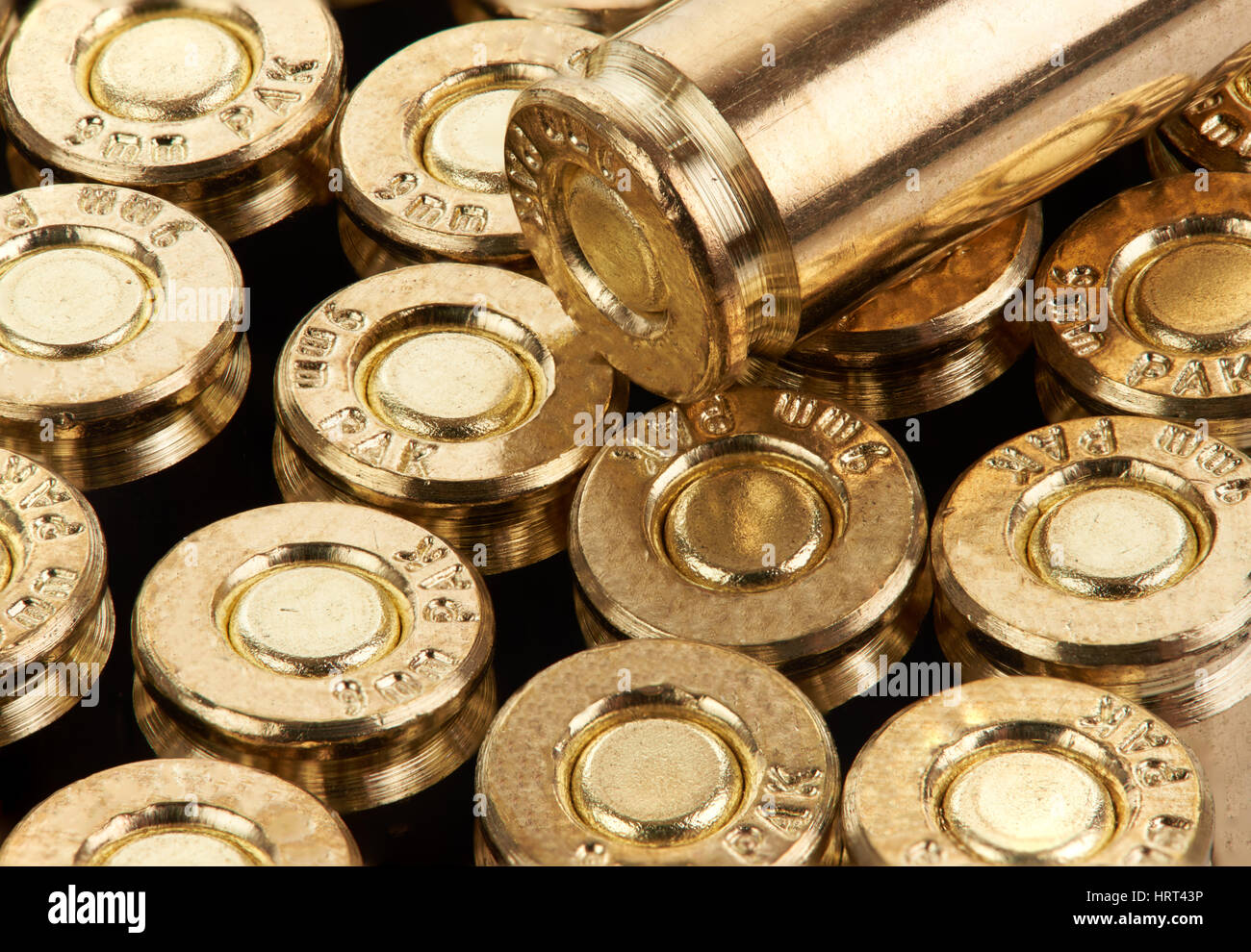 9mm Pistole Munition Stockfoto