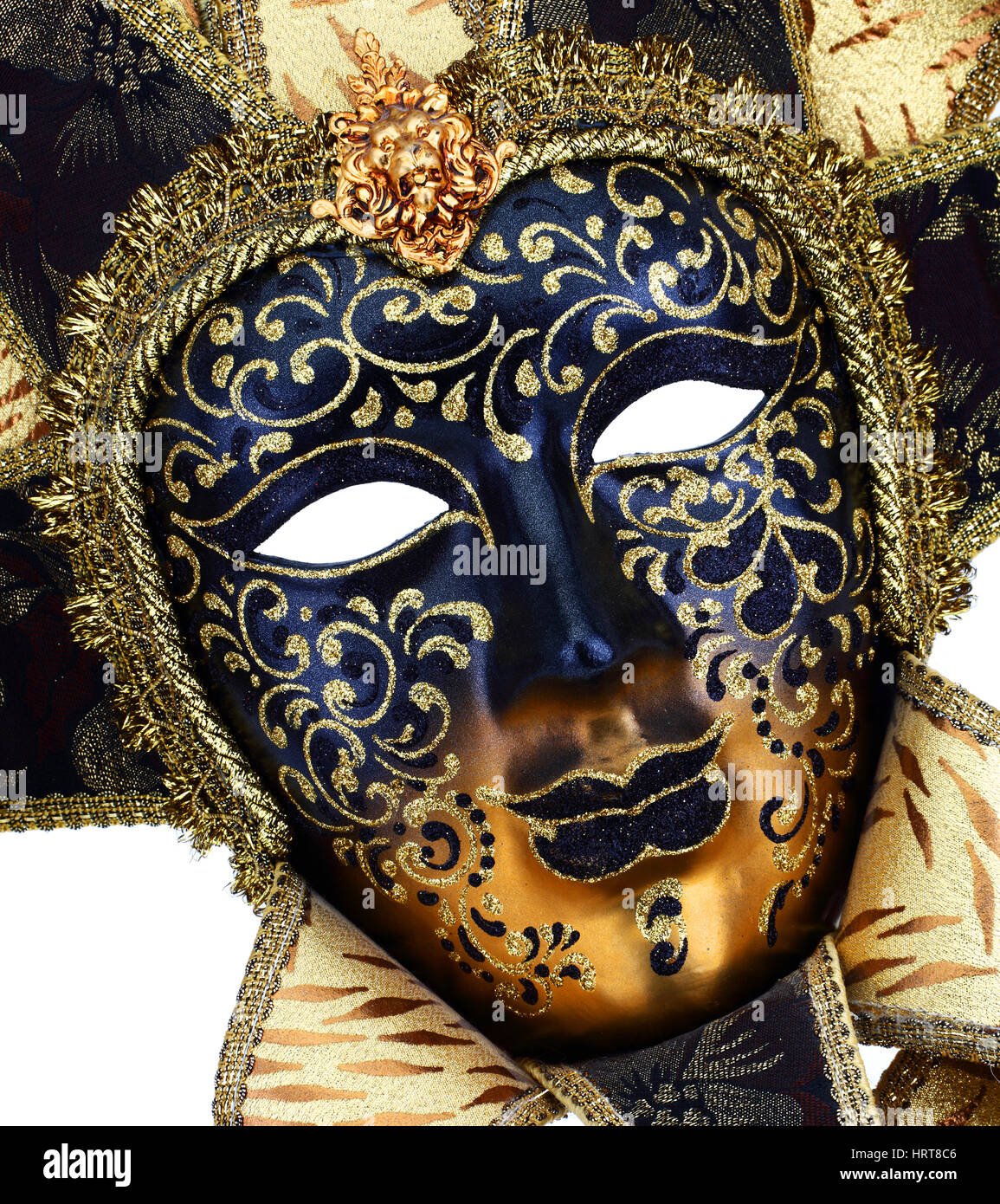 Venedig-Maske auf einen rein weißen Hintergrund Stockfoto