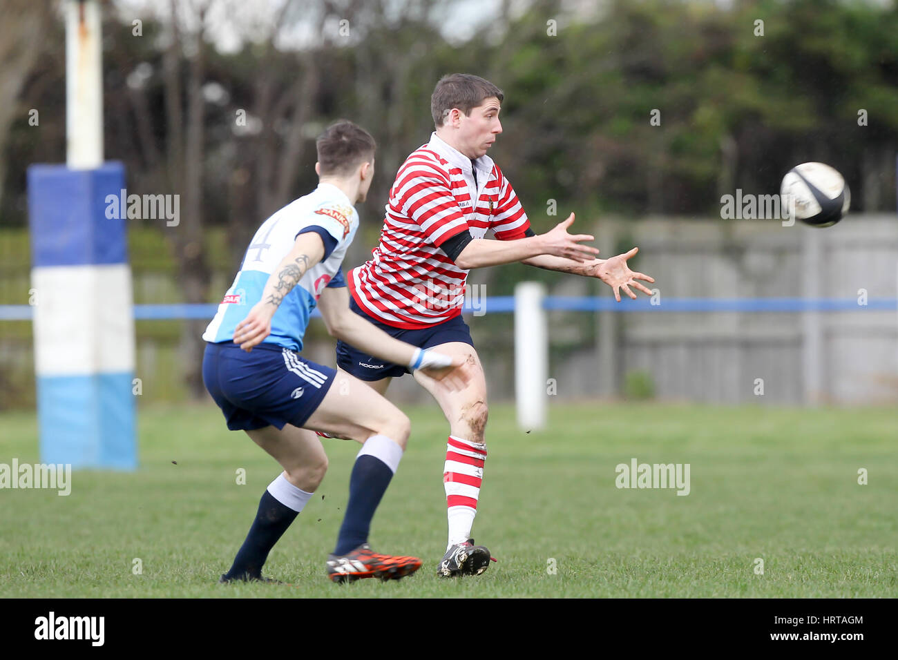 New Brighton V Manchester 4. März 2017, gespielt auf Wirral Stockfoto