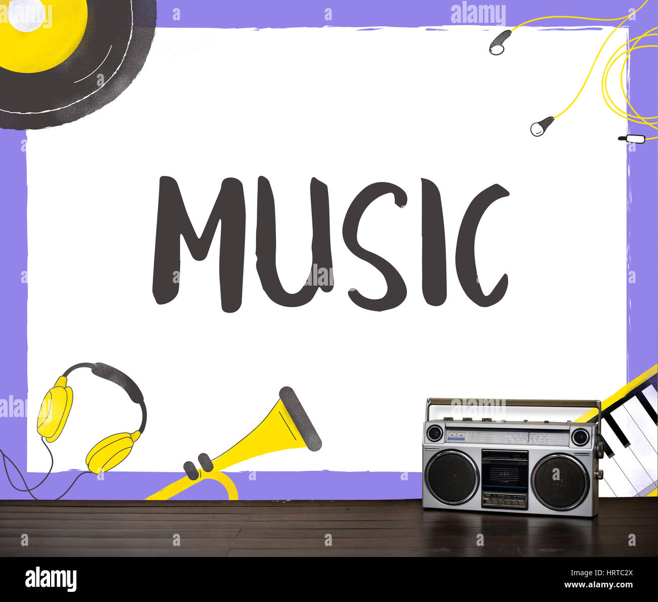 Musik Pop Jazz Hiphop-Melodie Stockfoto