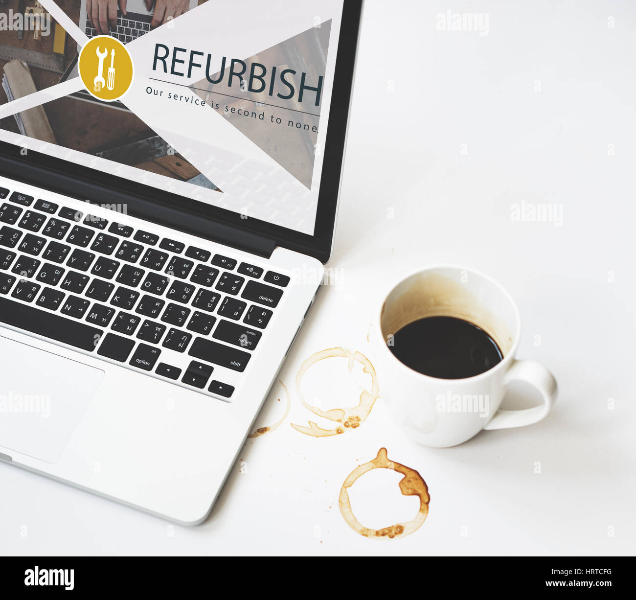 Wartung Reparatur Abhilfe Servicekonzept Restaurierung Stockfoto