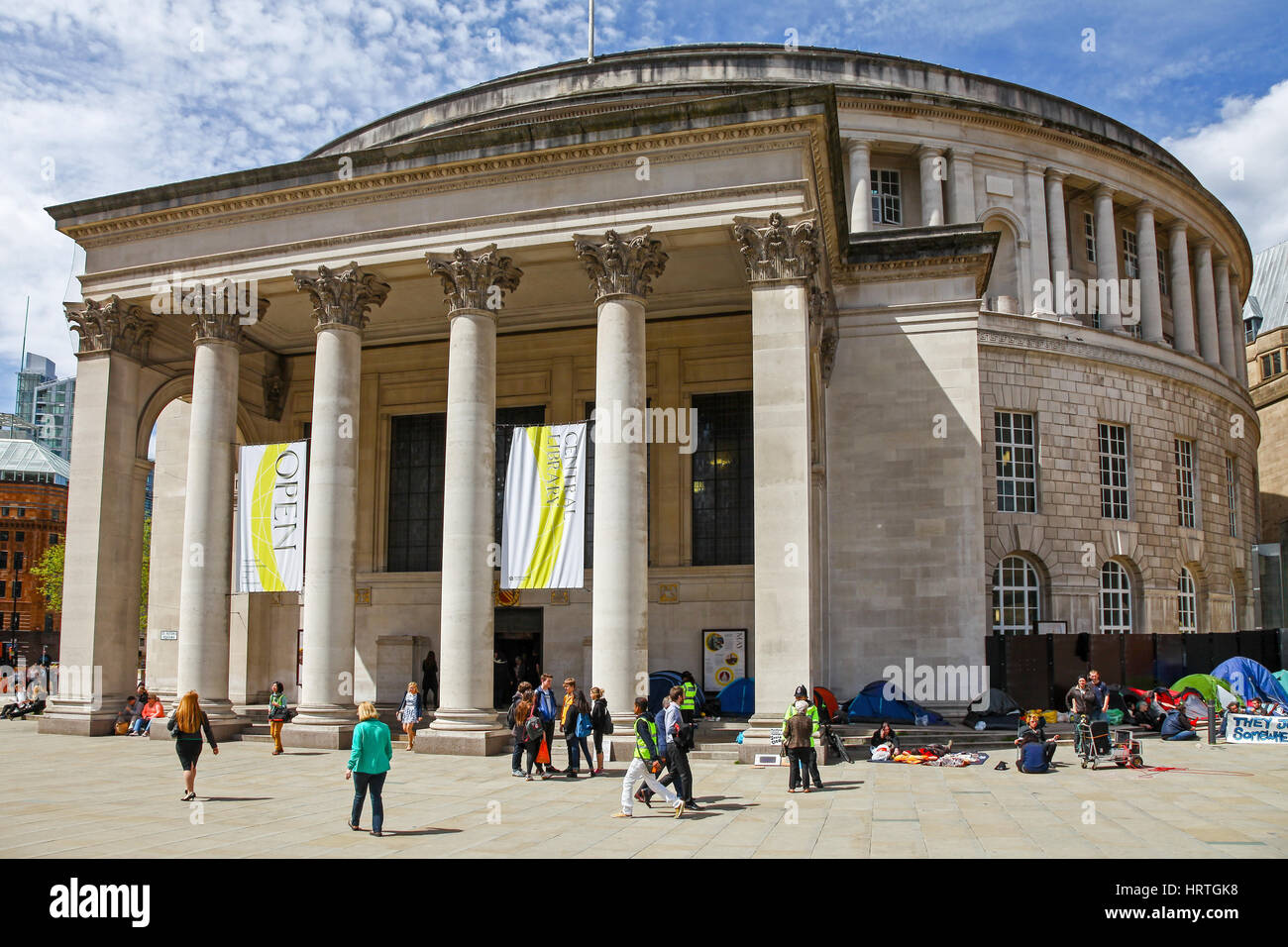 Manchester Central Library ist der Sitz der Stadtbibliothek und Informationsdienst in Manchester, England, UK, mit Blick auf St. Peter's Square Stockfoto