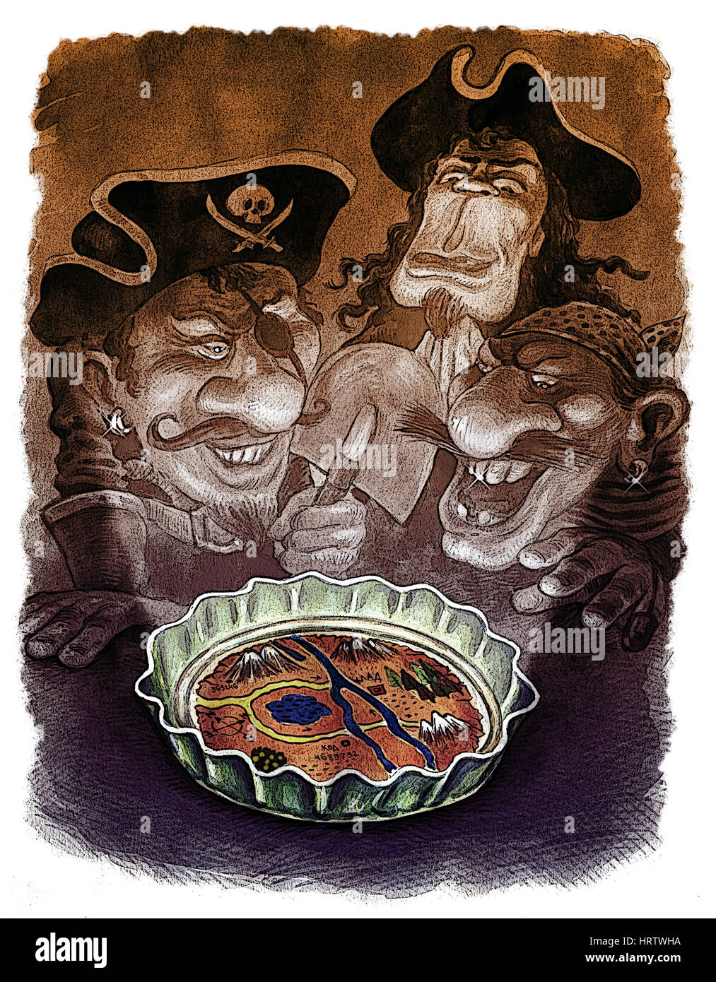 auf der Suche nach Piraten Treasury-Suche Preise versteckt im Bereich Konsumgüter Stockfoto