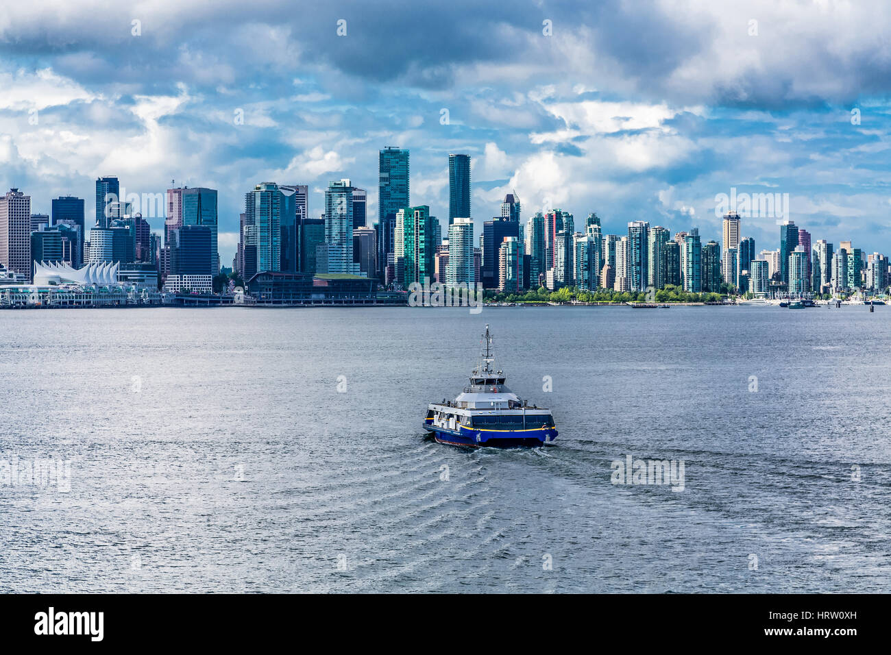 Die Skyline von Vancouver British Columbia von der Nordseite Stockfoto